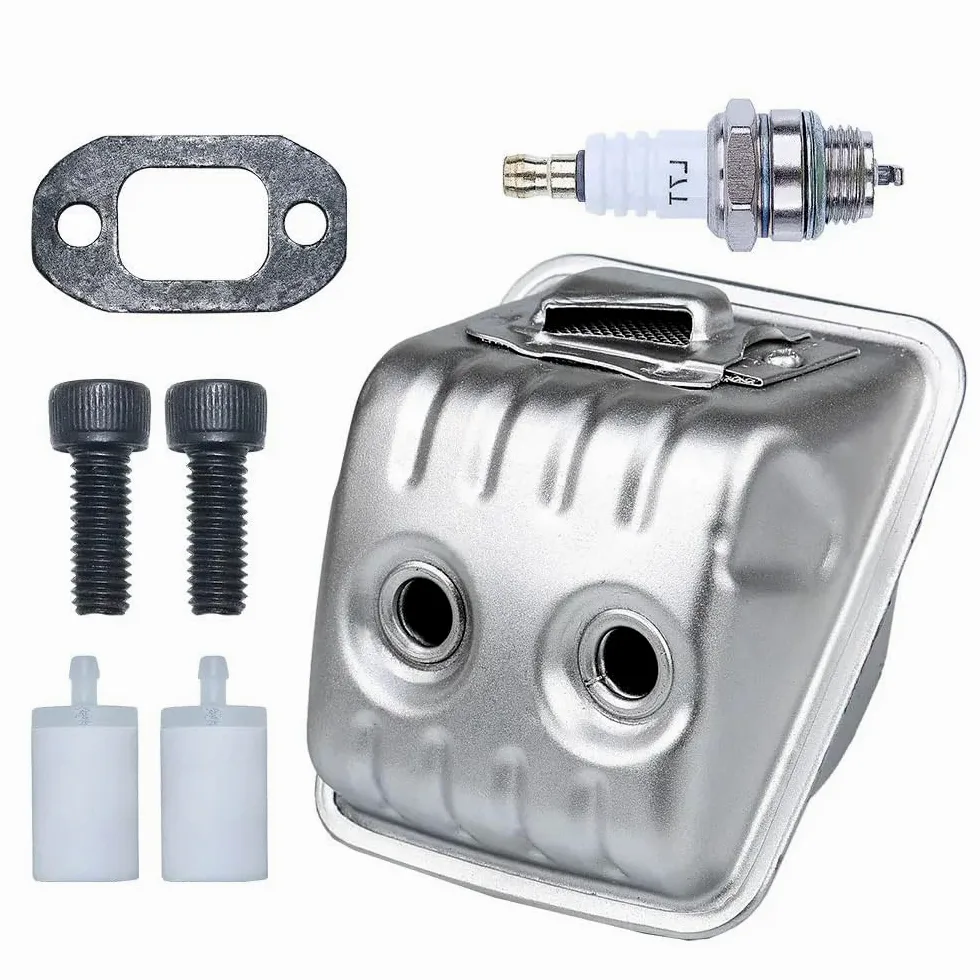 Kit de filtro de tornillo compatible con bujías de gasolina de motosierra 450, 445 y 445e W, repuestos OEM 544147702