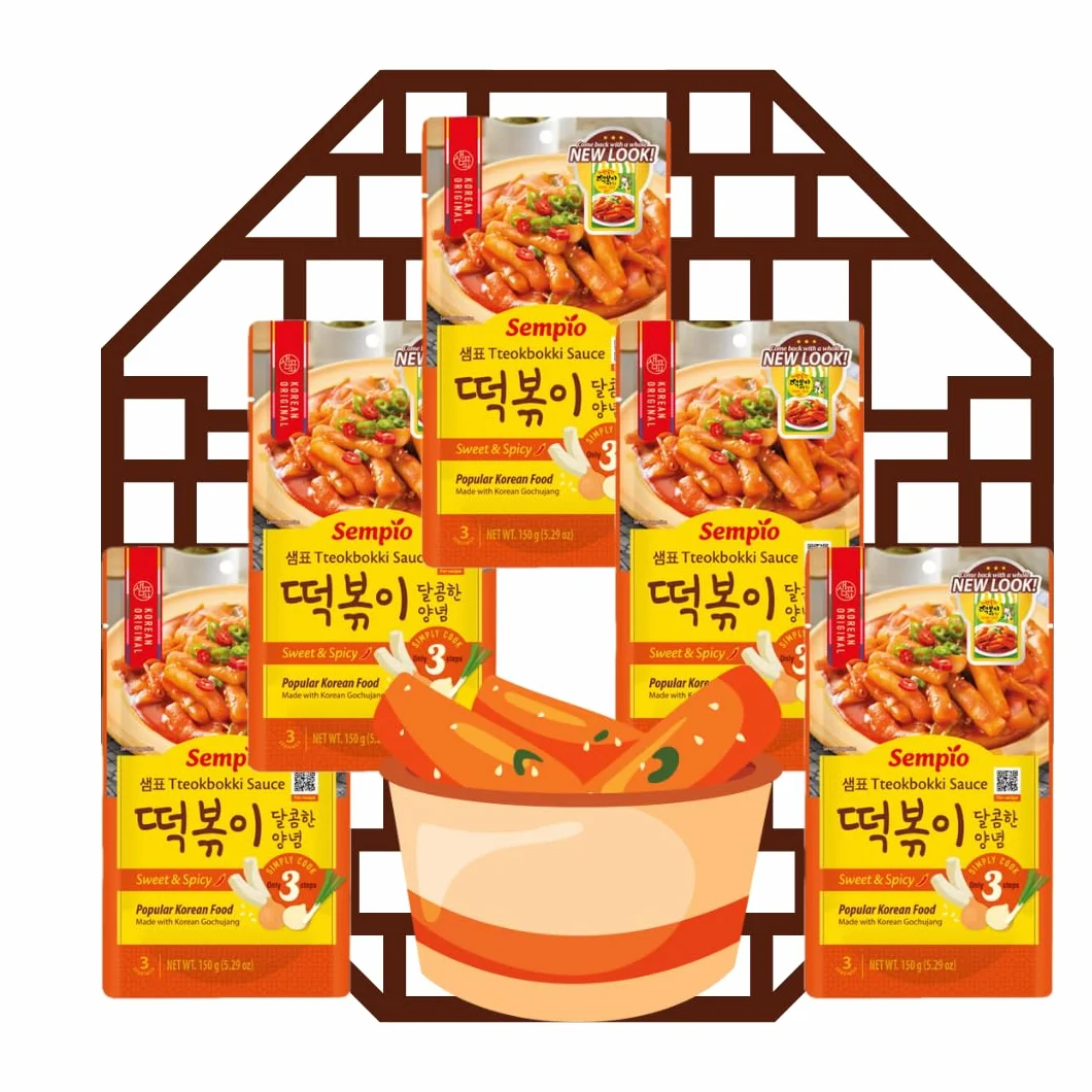 Salsa Tteokbokki Dulce y Picante Comida Coreana Popular 150 g Paquete de 5