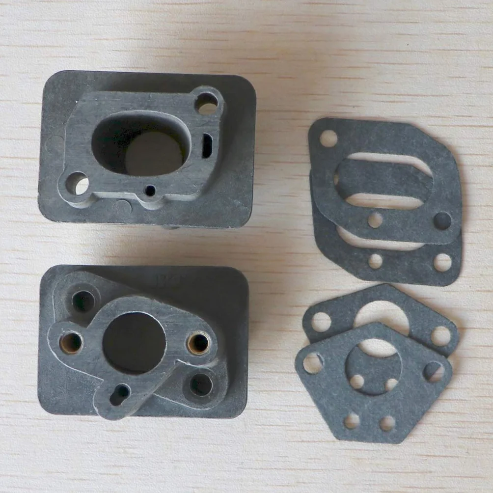 2 Piezas 40-5 43CC 52CC desbrozadora colector de admisión Conector de Base del carburador, Tubo de admisión, Adaptador de carbohidratos
