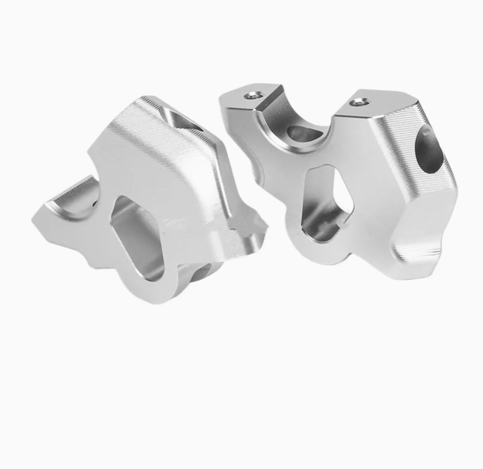 Elevador Manillar Para B&MW R 1300 GS R1300GS 2024 - Motocicleta Manillar Riser, Abrazadera Extender Adaptador (Silver)