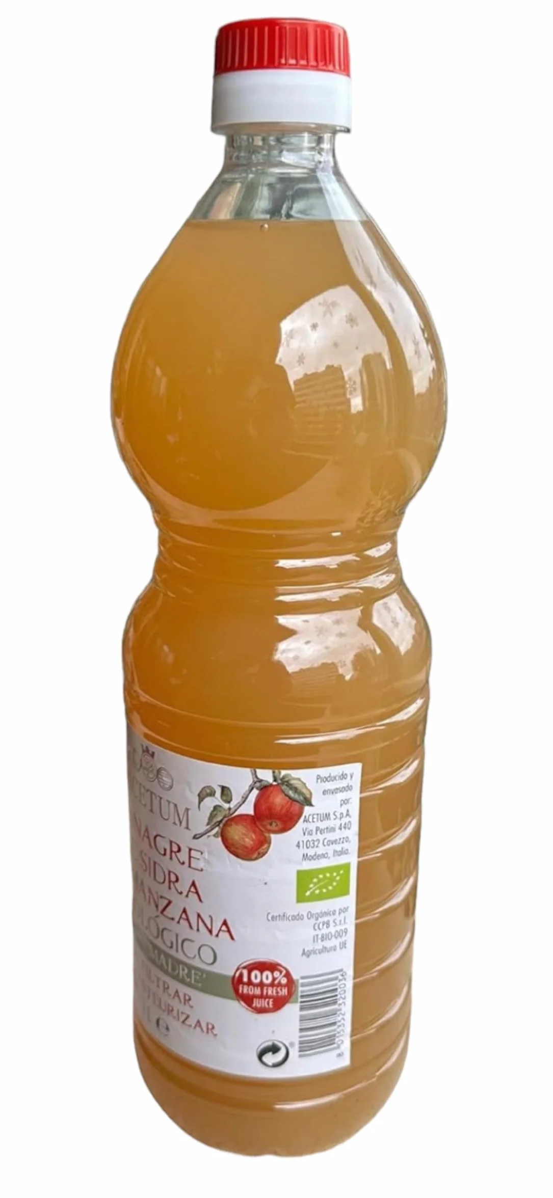 Vinagre Sidra de Manzana Madre ACETUM 1 Litro 100% Italiano Orgánico