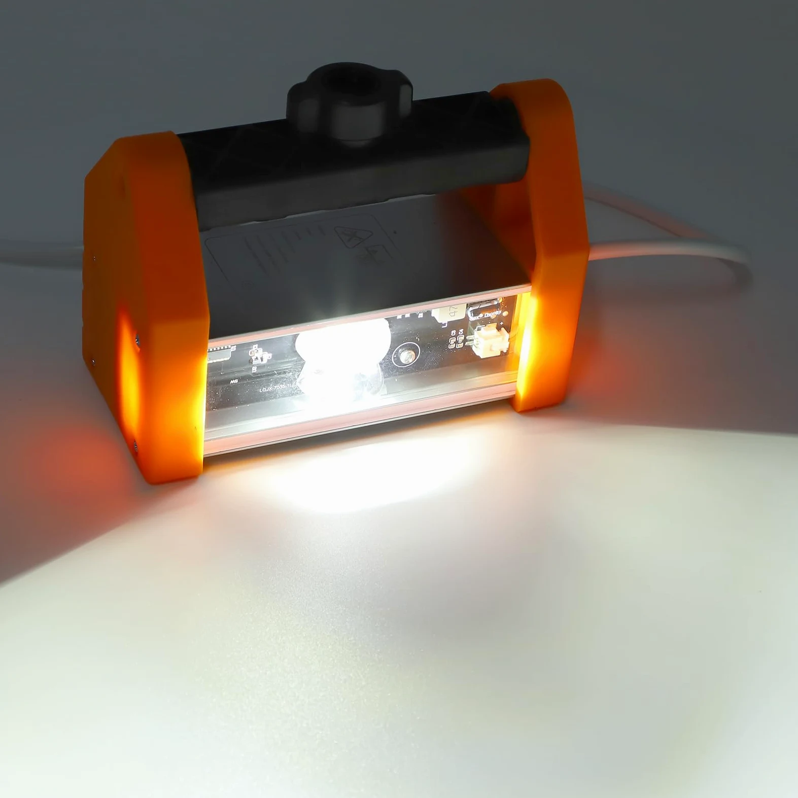 Srliya Luz LED de Inspección de Pared, Lámpara de Desarrollo de Pintor para Pintura de Paneles de Yeso, Aceptación de Pulido, Color Naranja (Enchufe europeo 100-240 V)