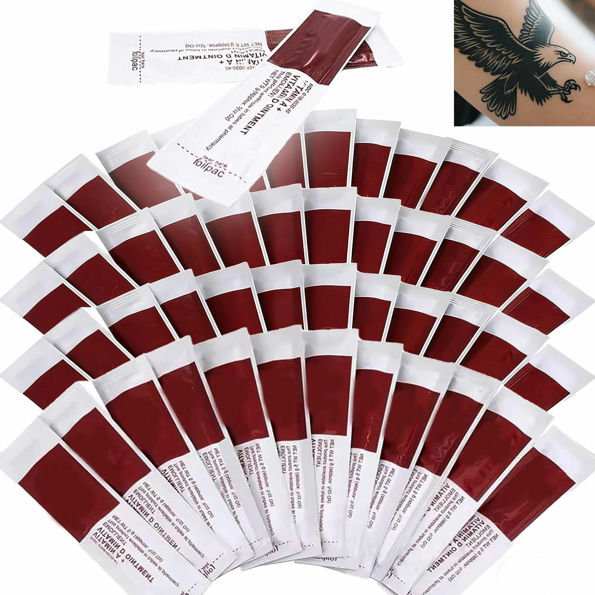 Unihuby Crema para Tatuajes Gel Curativo Vitamina A&D Aftercare 100pcs