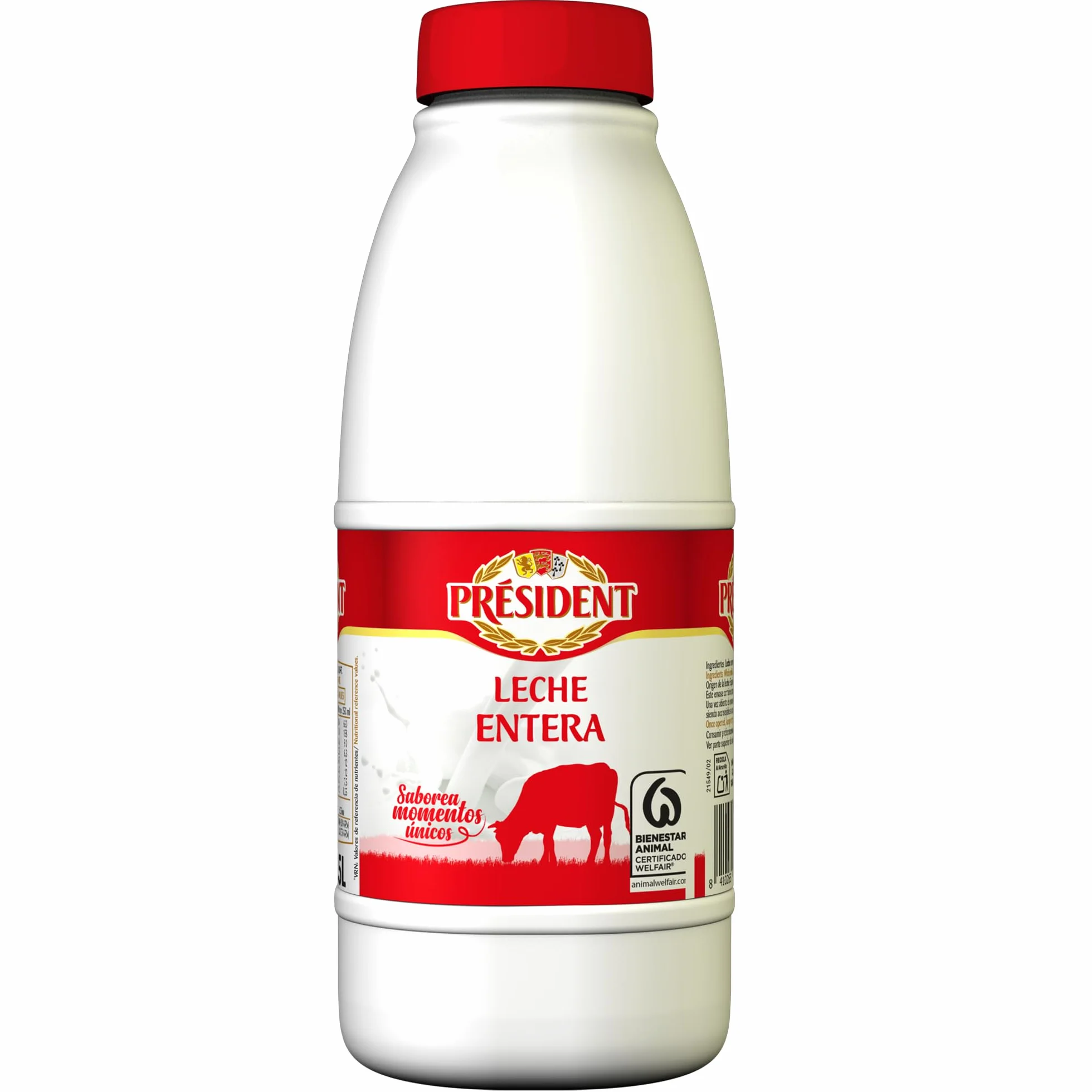 Président Leche Entera Bienestar Animal UHT Pack 6 x 1,5L