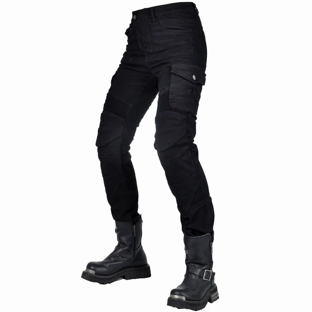 Mujer Moto Jeans Motocicleta Pantalones con Almohadilla Protectora