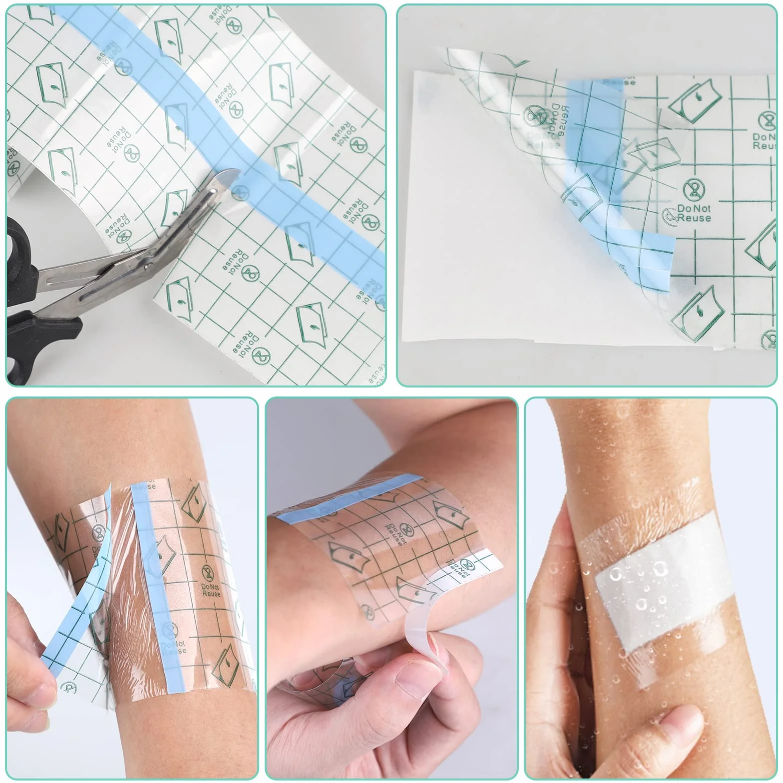 EFUTURETIME Vendaje Transparente Impermeable Saniderm Cinta Adhesiva Médica Tattoo Protection Film 10cm*10m