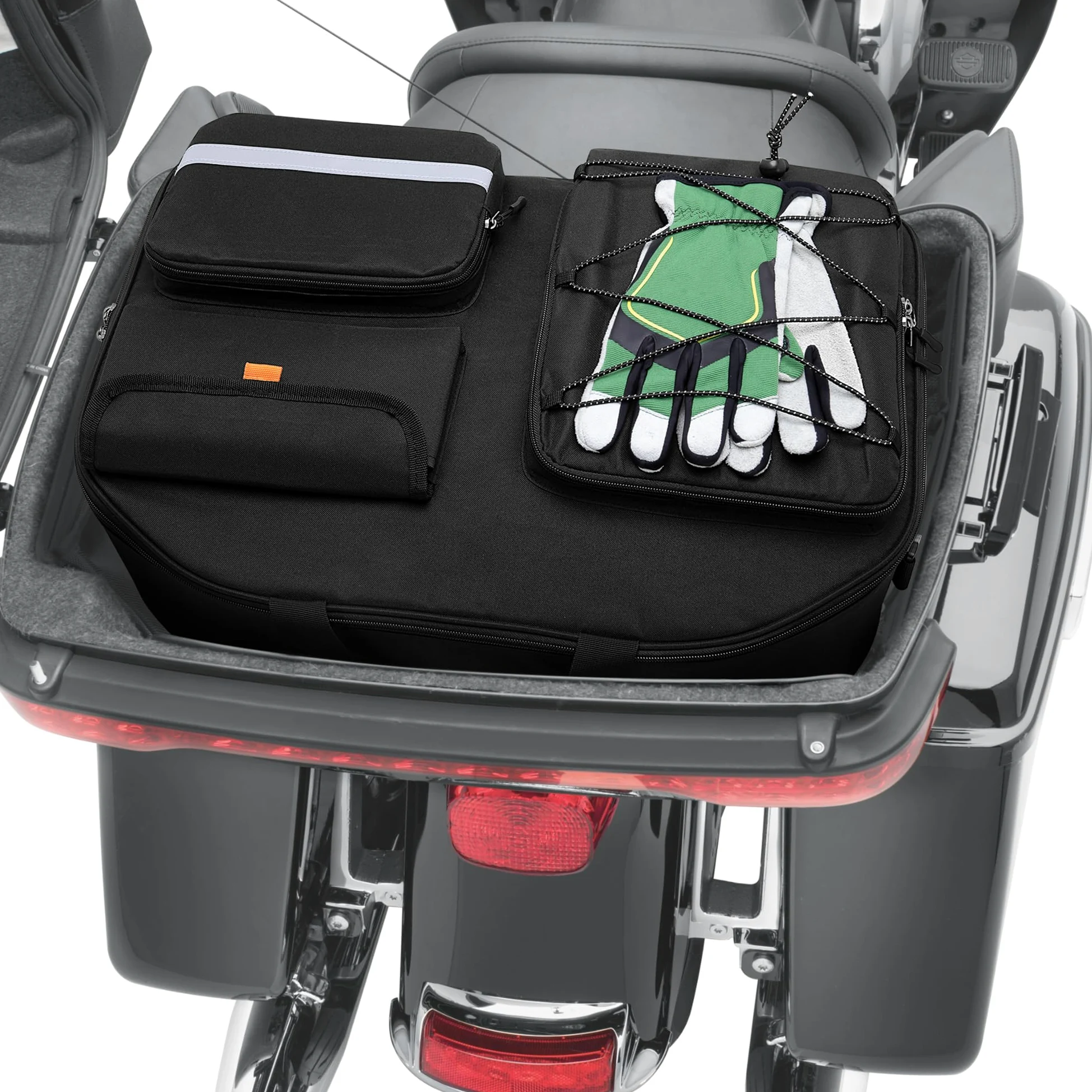HODRANT Bolsa con Forro para Paquete de Viaje, Organizador de Paquetes de Viajes en Motocicleta Compatible con Los Modelos Street Glide Electra Glide Road King Road Glide Touring, Sólo Bolsa
