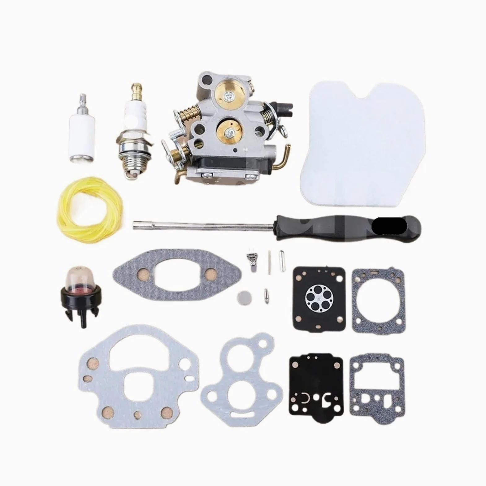 Carburador con Kit de reparación, Destornillador y Filtro de Aire for Motosierra 235, 236, 240, 235e, 236e y 240e (574719402 y 545072601)