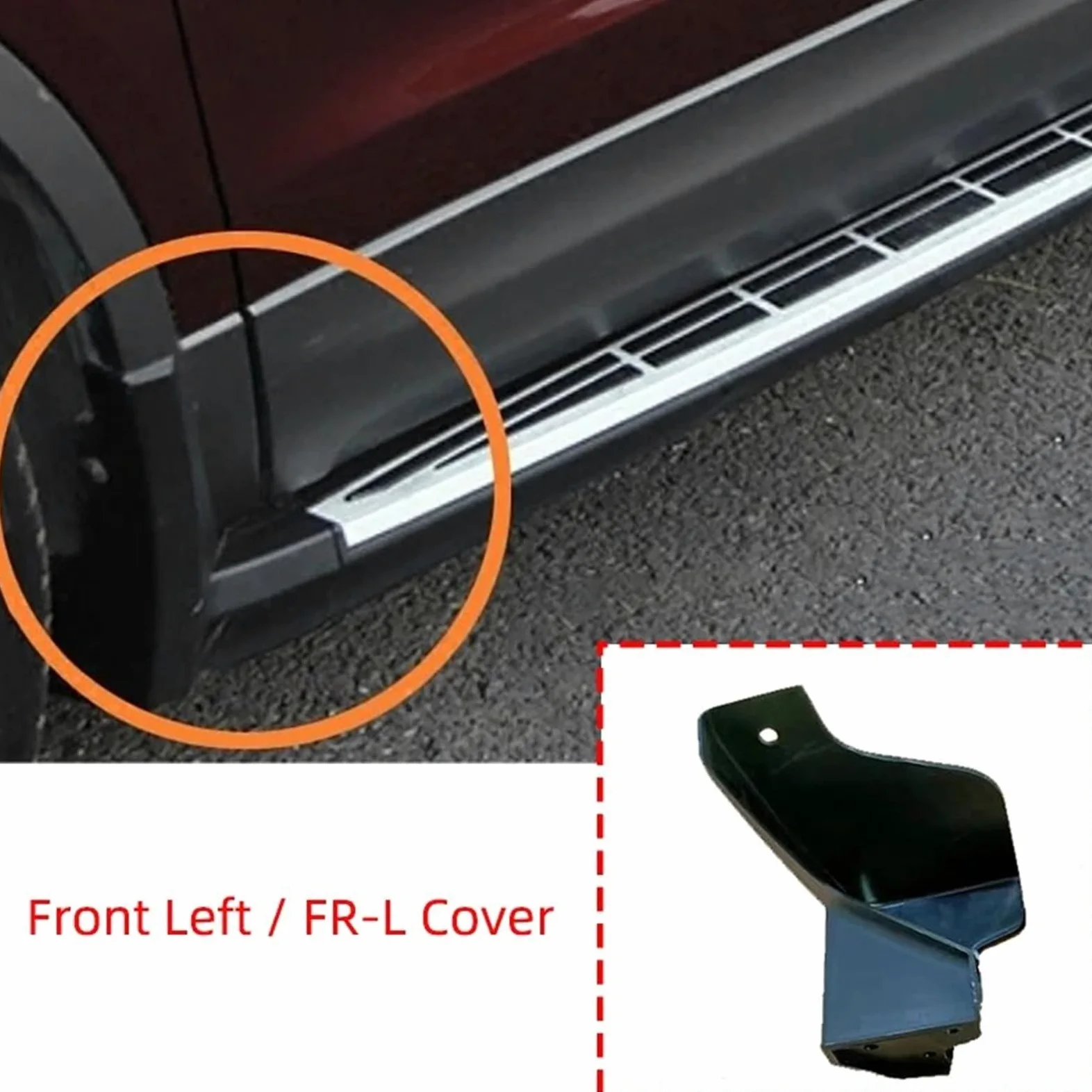 Faldón Lateral para Nissan para Qashqai J11 2016 2017 2018 2019 2020 Tapa Extremo Estribo Lateral Puerta Coche Estribo Tapa Tapón Extremo Car Side Faldón(Whole Kit 4pcs)