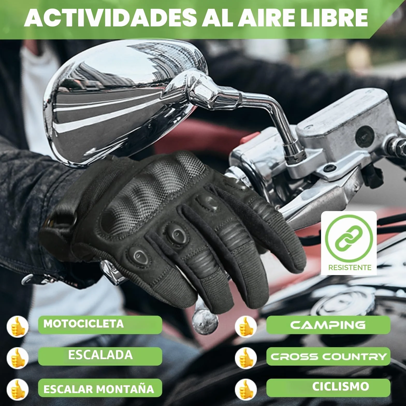 WESTWOOD FOX WFX Guantes de motocicleta táctiles dedo completo para hombres y mujeres