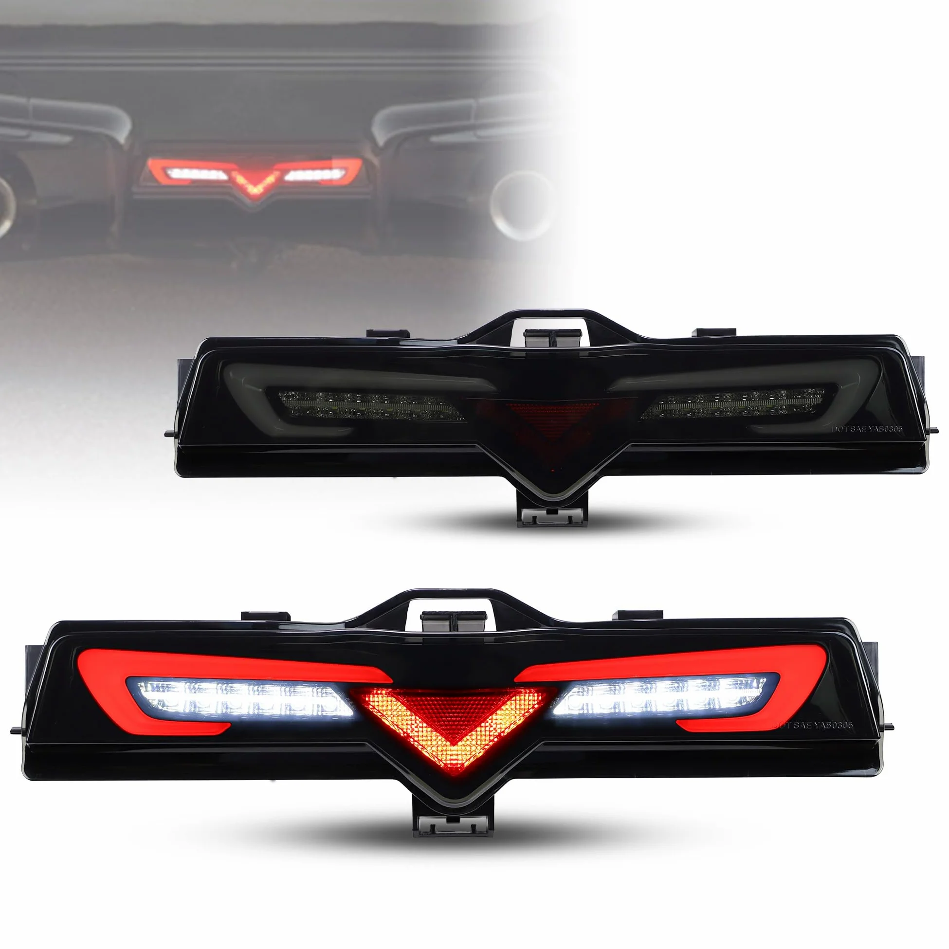 VLAND LED Luces traseras para Toy-ota GT86 2012-2019, Su-baru BRZ 2013-2018, Sci-on FRS 2012-2016 luz de parachoques trasera, kit de luz antiniebla trasera (niebla trasera, freno, marcha atrás)