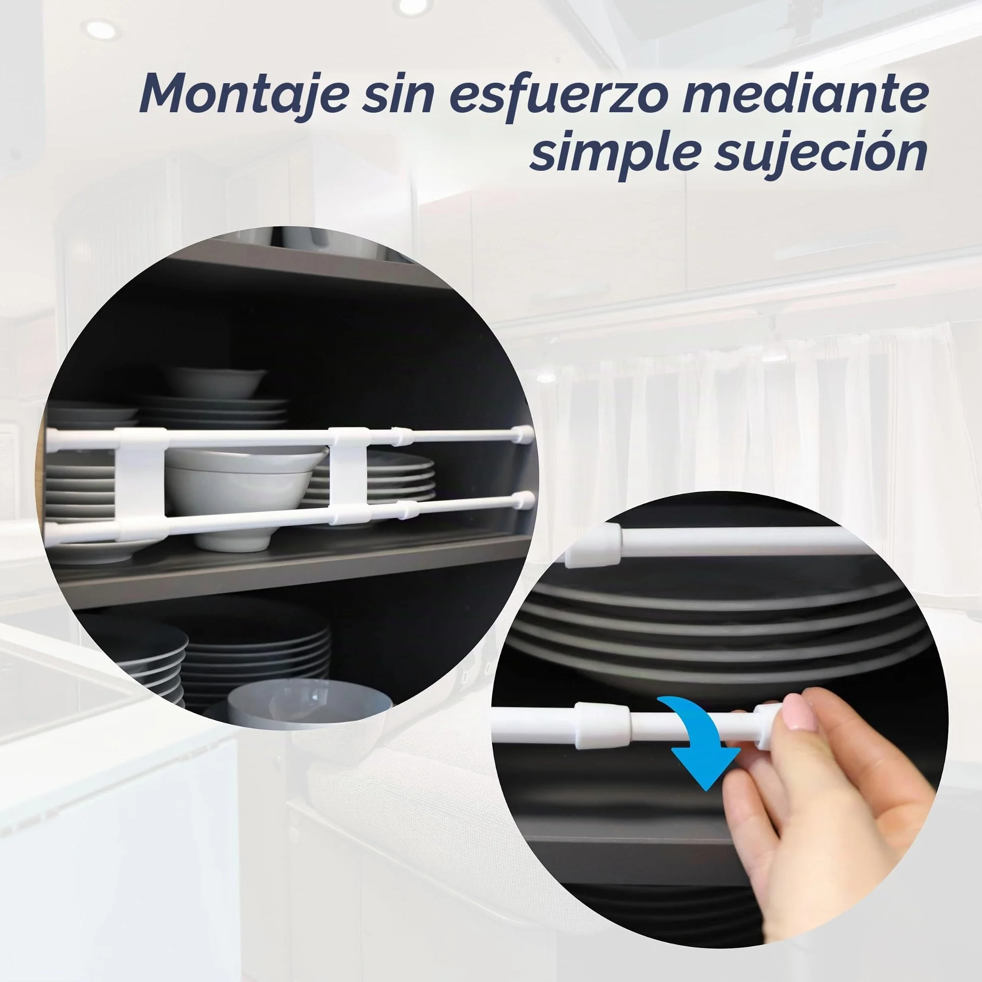 cartrend Caravan 10242 - Barras Dobles para asegurar estanterías, armarios, caravanas, Casas rodantes, campamentos, Casas y Barcos, Medidas 41 a 71 cm