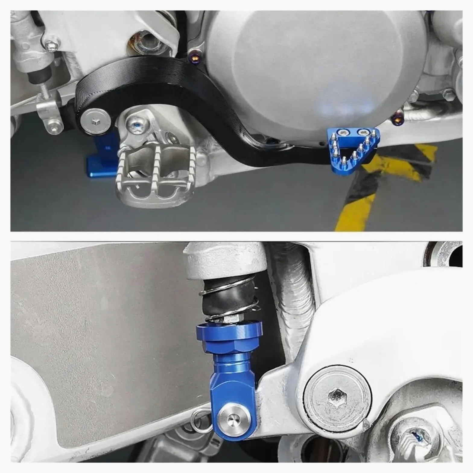 Kit De Muelle Retorno Y Palanca Freno Forjado Ajustable para Yam&AHA YZ125, YZ250 (2009-2023), YZ250X para YZ125X (20-2023)(Kit 1)