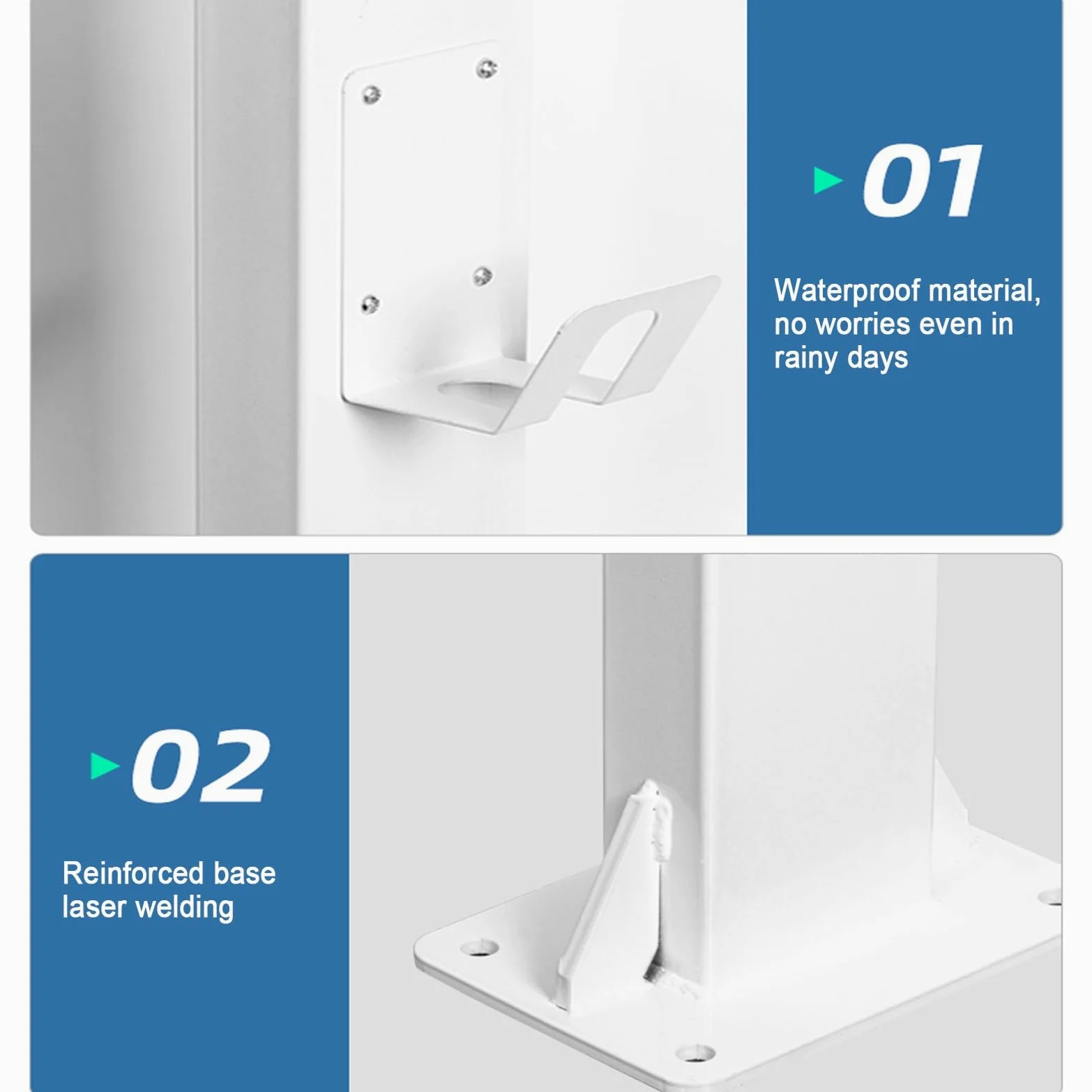 Genérico Estación de Carga para vehículos eléctricos con Pedestal Duradero - Cargador de Pared para vehículos eléctricos, Soporte para Cable de 130 cm para vehículos de Nueva energía, Uso en Exterior