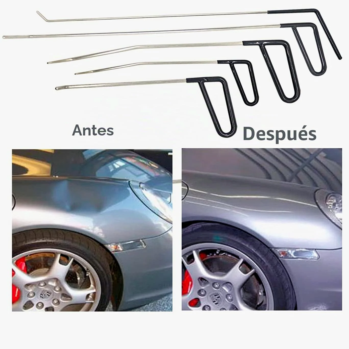 Dent Repair Kit Herramientas,Kit de reparación de Abolladuras Sin Pintura, Kit de Reparación de Abolladuras Sin Pintura Herramientas Manuales de Reparación de Abolladuras de Puertas de Coche