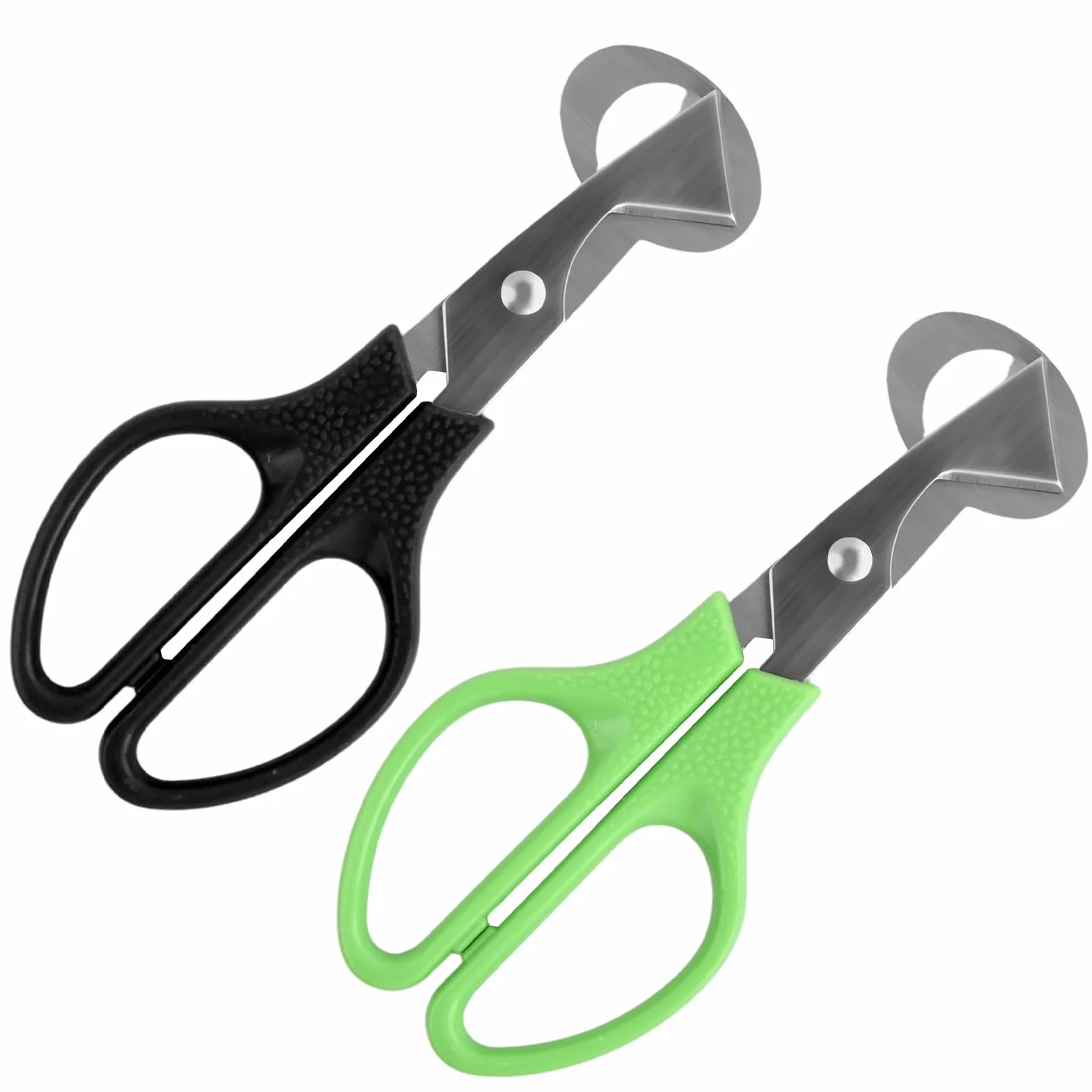 Tijeras Huevos de Codorniz de Acero Inoxidable, Cortador de Cáscara Huevo, Abridor de Huevos, Tijeras de Cocina, Negro, Verde