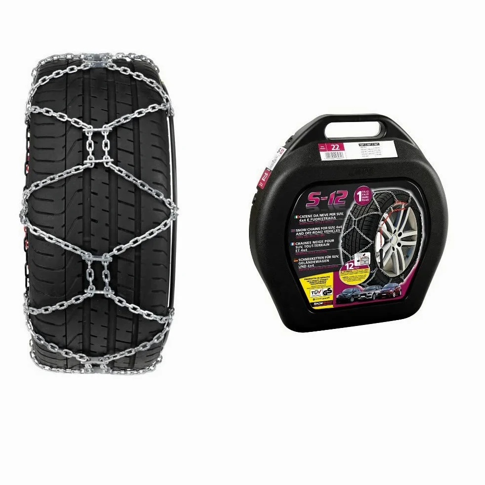 Cadenas DE Nieve para NEUMÁTICOS 185/80-15 CIRCULO 15" (16461) Pareja Cadena Coche Malla COMPACTA 12MM HOMOLOGADAS LAMPA para NEUMÁTICOS Llantas Coches Ice DE Emergencia