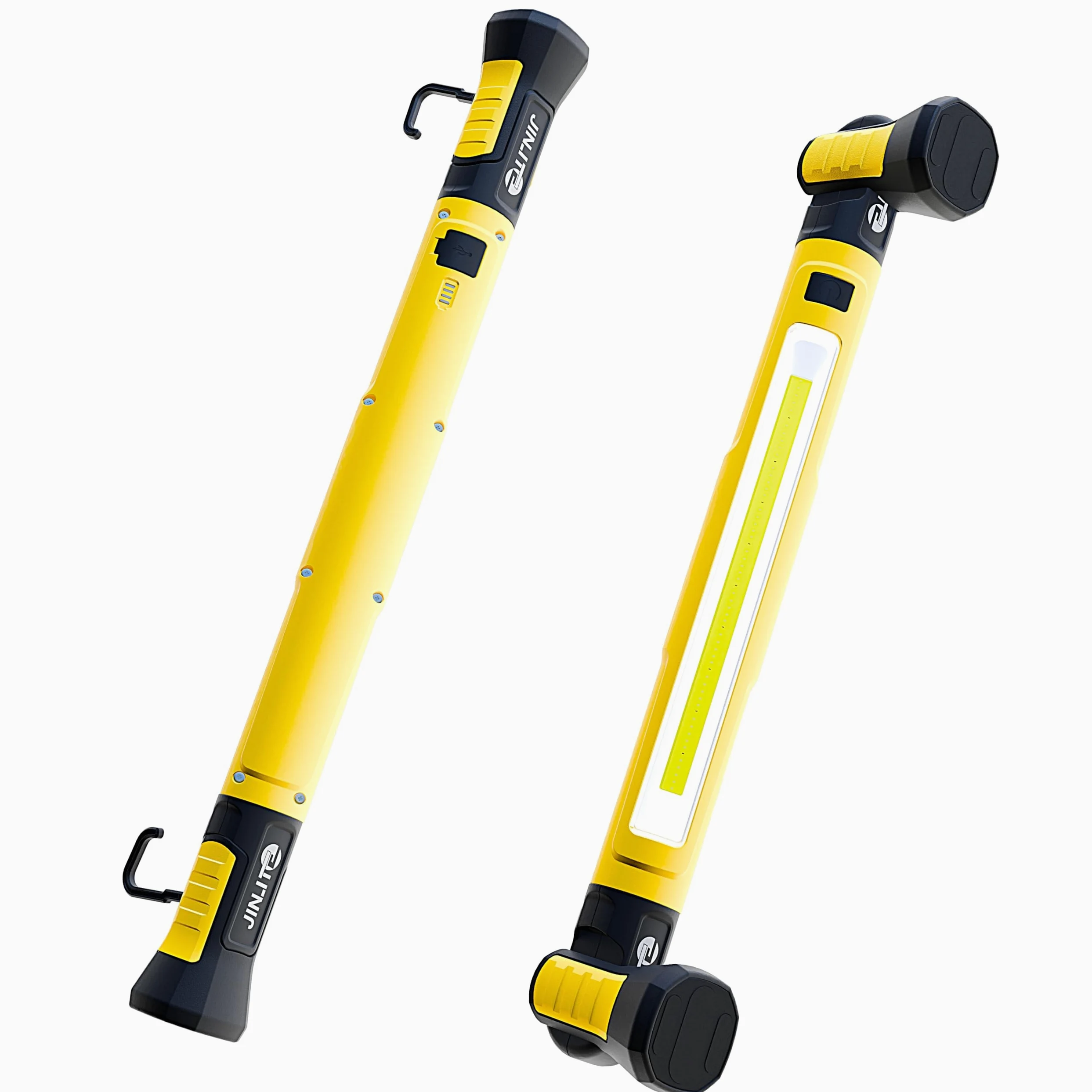 Luz de trabajo magnética – Barra de luz LED recargable de 3000 lm, 5200 mAh, luz mecánica debajo del capó para garaje, taller, inspección de vehículos (paquete de 1, amarillo)