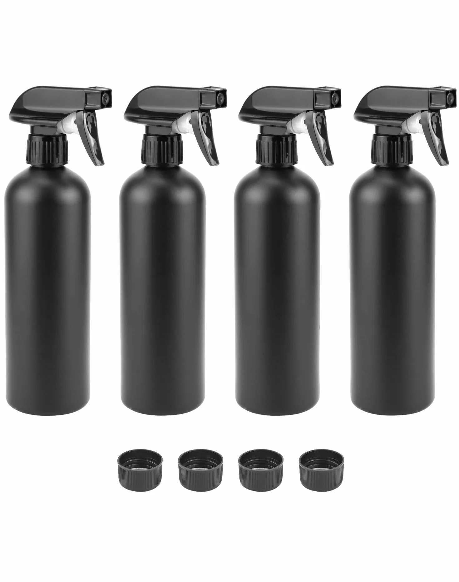 QWORK 4PCS 500 ml botellas spray negro peluquería plantas limpieza