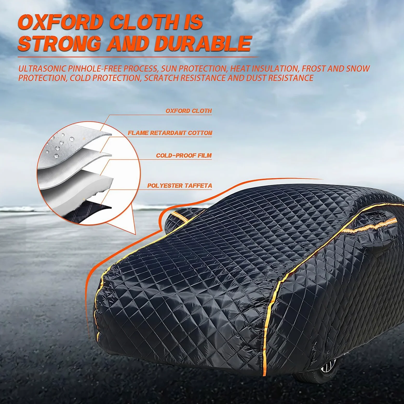 Funda Coche Antigranizo para Mercedes Benz ML 270 CDI W163 1999-2005, Cubierta Exterior Impermeable, Cubre Coches Agrega Algodón Y Espesa, El Polvo Resistente Al Polvo Lluvia Nieve gui1qu