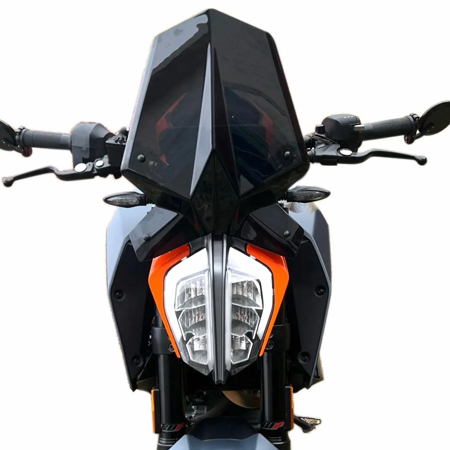 Parabrisas de Motocicleta Replacement for Duke 125 Duke 390 Duke-125 Duke-390 2017 2018 2019 2020 2021 Parabrisas Carenado Delantero Deflector de Aire (Humo Negro)