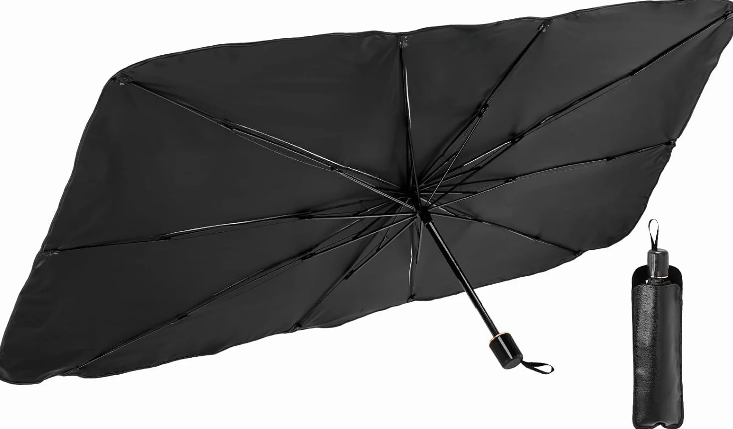 Parasol Coche Delantero, Paraguas Parasol Coche, Parasol Paraguas Coche para La Mayoría De Los Modelos（75cm*135cm）