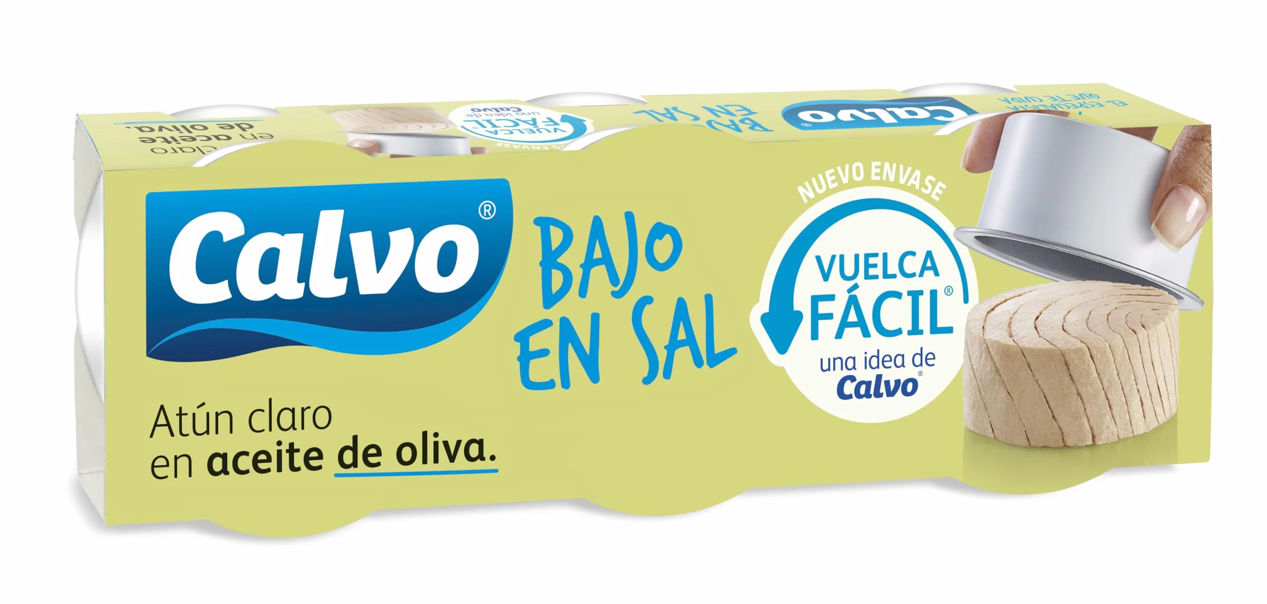 Calvo Atún Claro en Aceite de Oliva Bajo en Sal Pack 3x65g