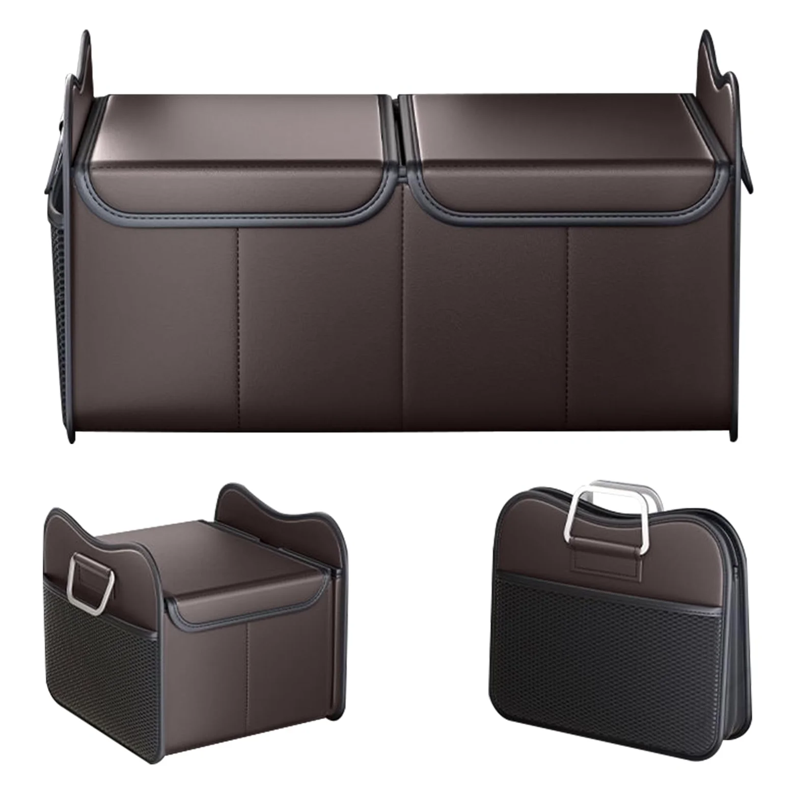 Organizador de maletero de coche, de almacenamiento para maletero | organizador de carga, de almacenamiento plegable grande, accesorios de vehículo para asiento trasero, RV, camión, automó
