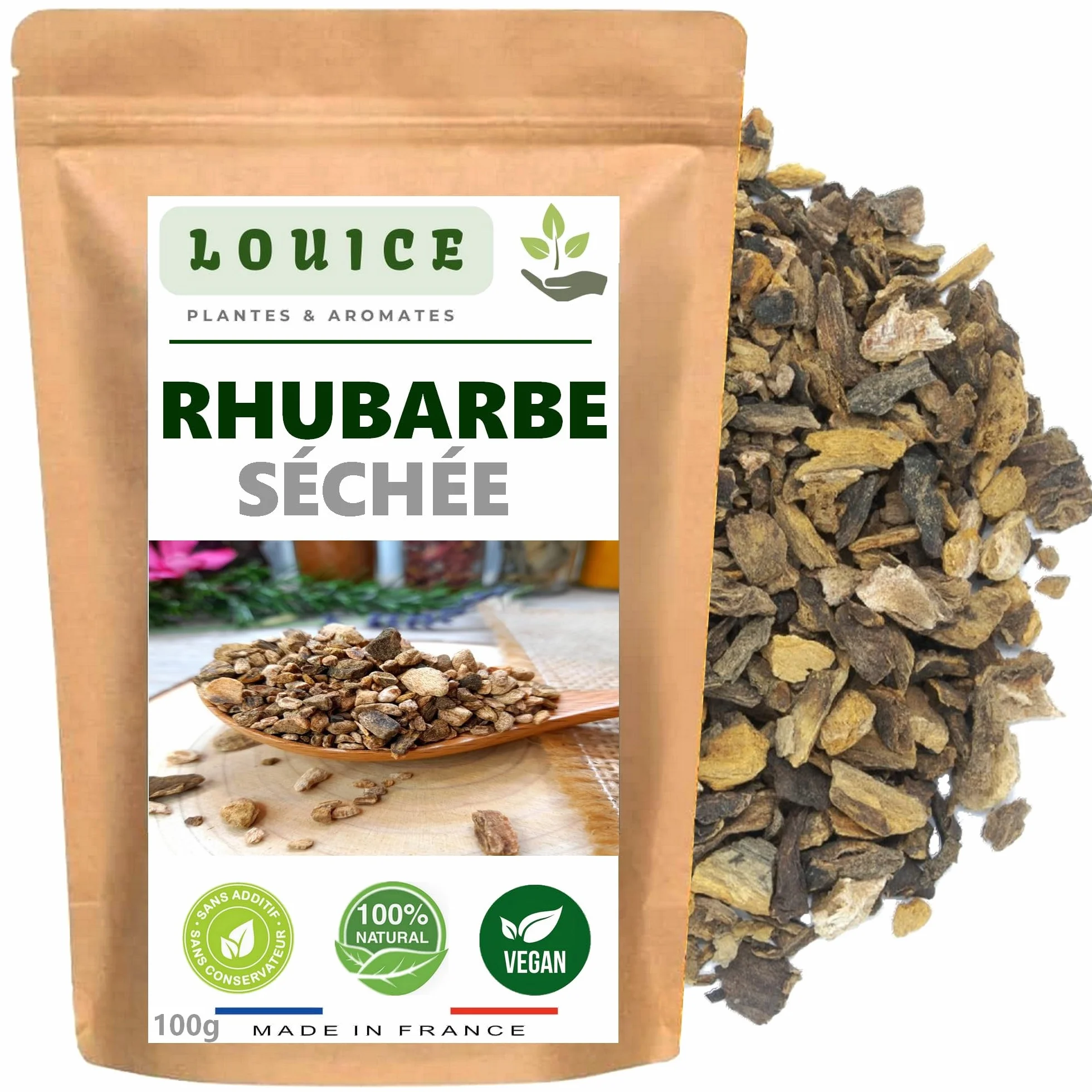 Té de Ruibarbo Orgánico 100G - Sabores Naturales - Bolsa Fresca