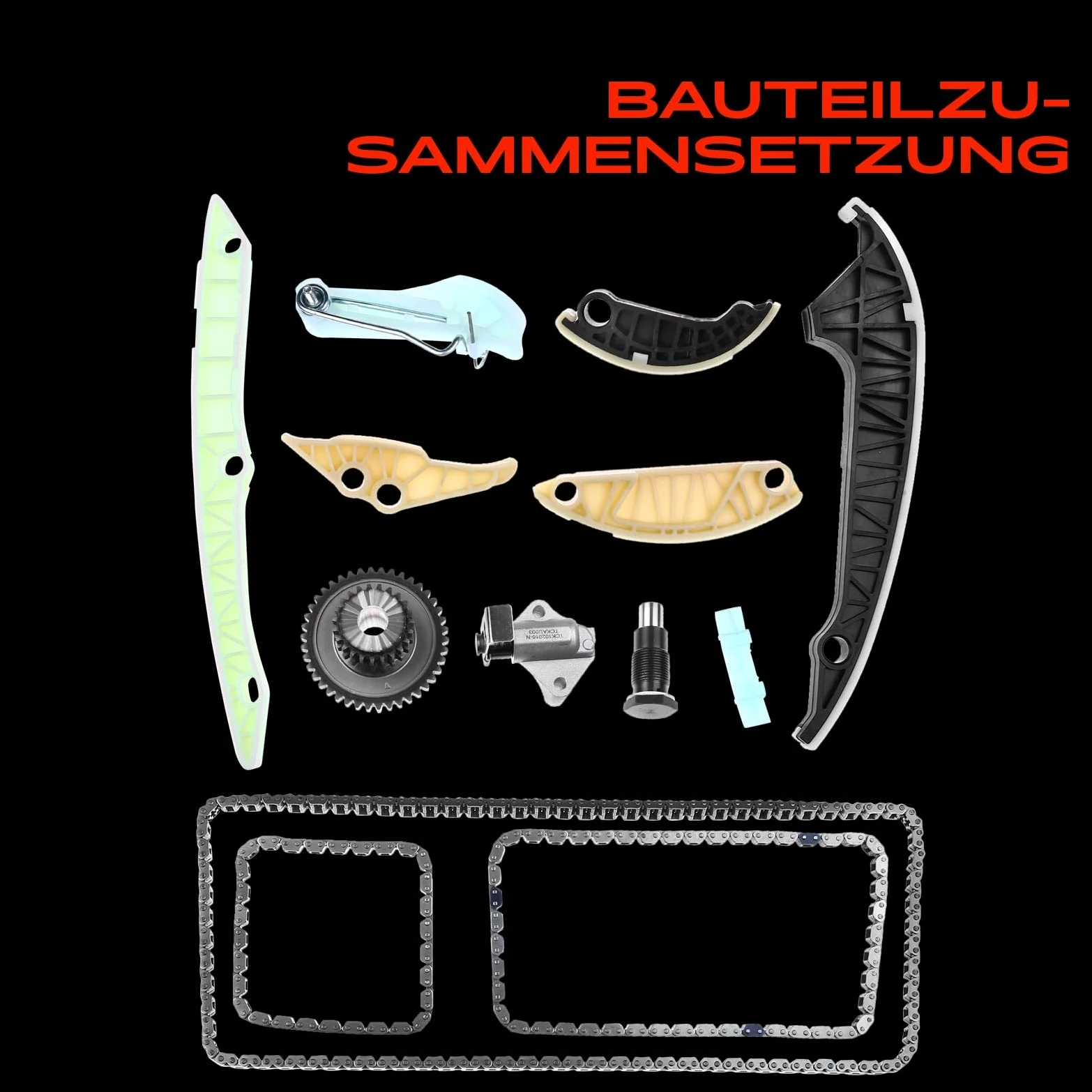 Frankberg Kit de cadena de distribución 06H109158M | Compatible con juego de cadena de distribución para Alhambra Altea Exeo Leon Octavia II Octavia III Superb II Yeti 06H109158M