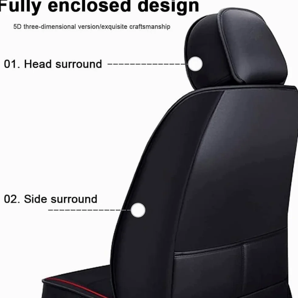 Funda Asiento Coche para Nissan Patrol GR Y61 1997-2025, Antideslizantes y Resistentes Al Desgaste, Compatibles con Airbags Protector Delantero,B/Black Red