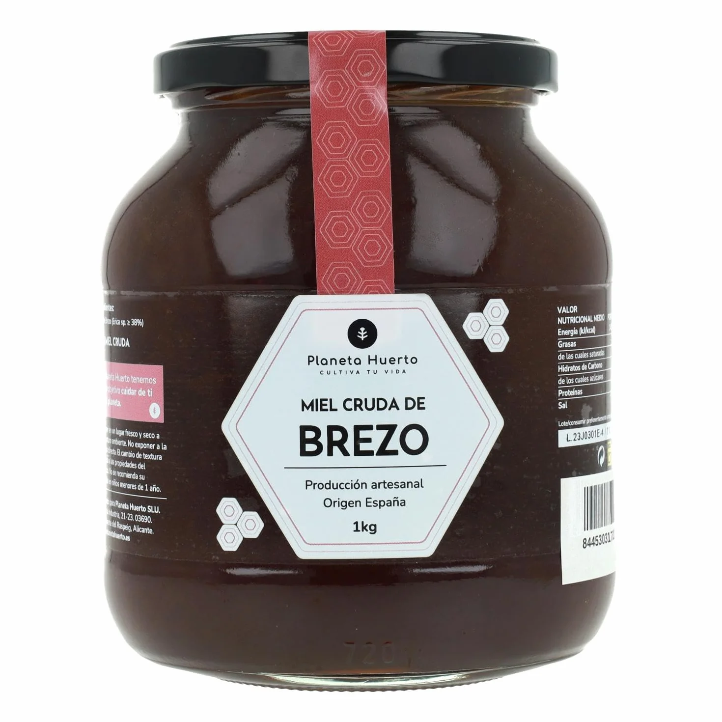 Miel Cruda de Brezo 1 Kg 100% Natural - PLANETA HUERTO, Sin Filtrar, Origen España