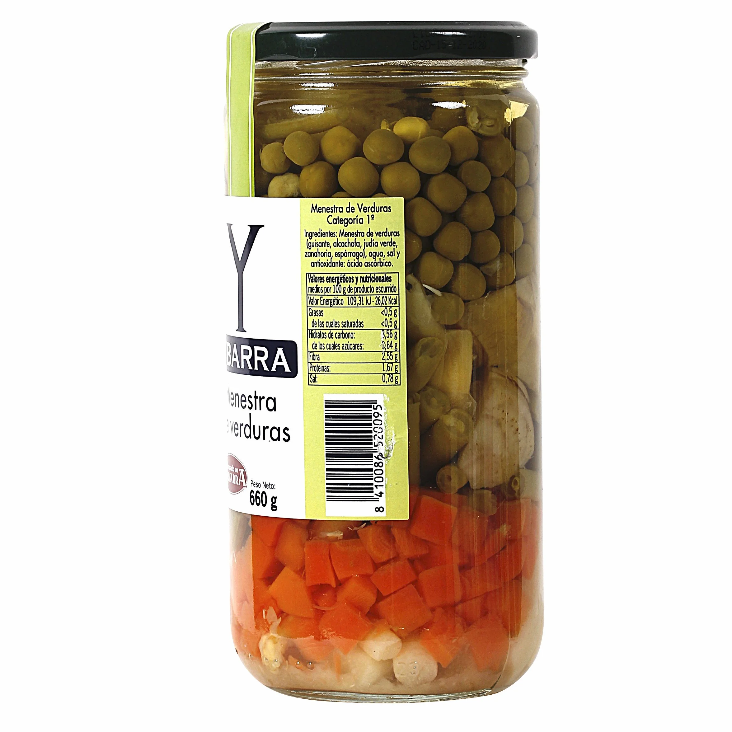 Ybarra Menestra de Verduras 400g Frasco de Cristal