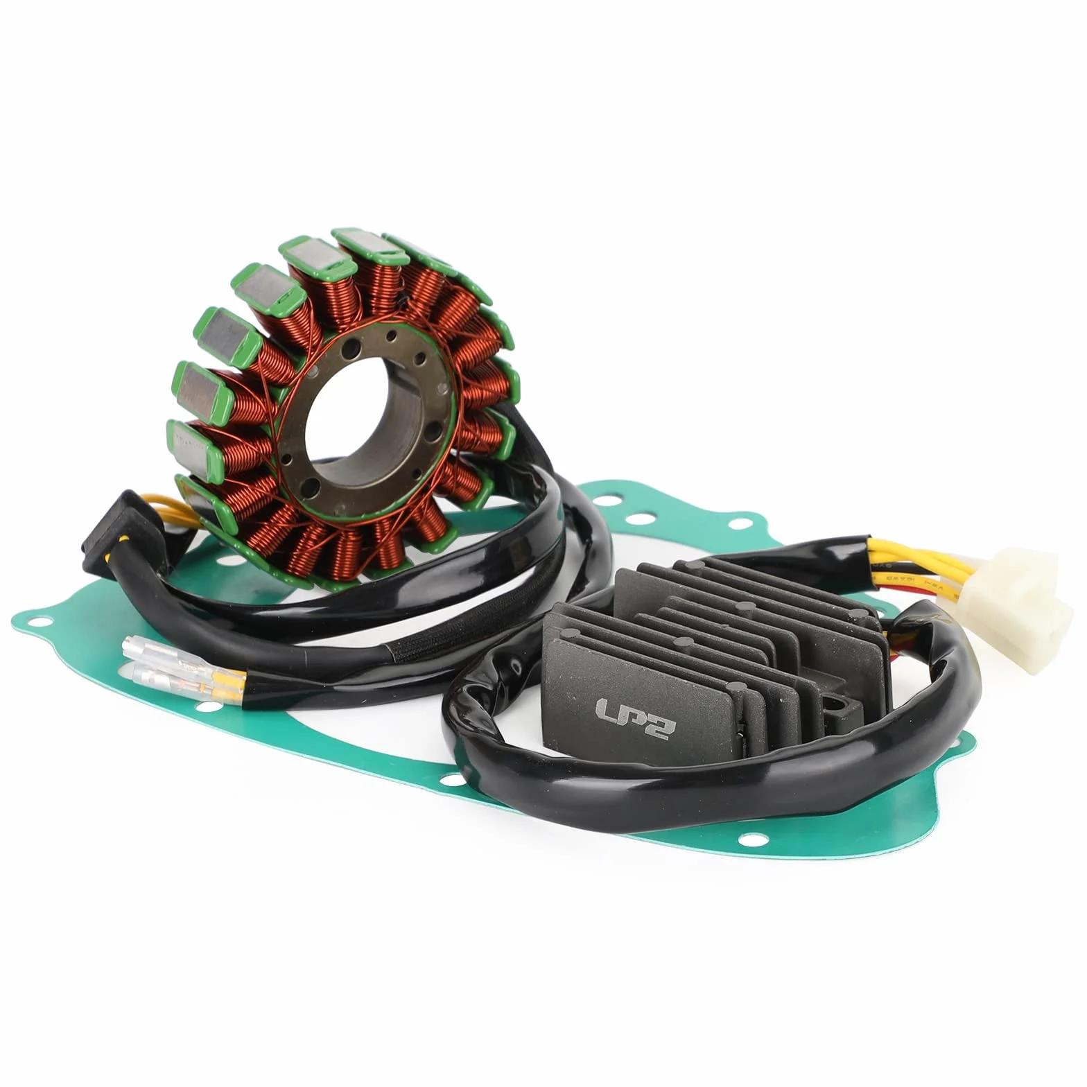 Topteng Magneto Coil Stator + Voltage Regulator + Gasket Assy Apto para Suzuki GS 500 E ET 1989-2000