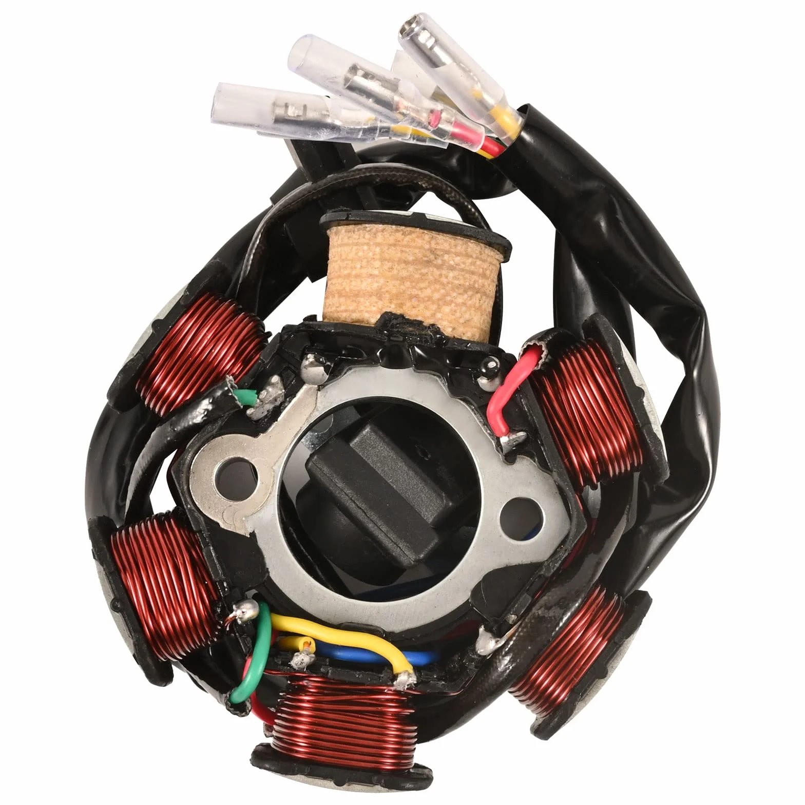 Trkimal Arnés de cableado completo de 6 pines para quad, estator, bobina, CDI, arnés de cables, solenoide, relé, bujía para 4 tiempos ATV 50cc 70cc 90cc 110cc 125cc Pit Quad Dirt Bike Buggy Go Kart
