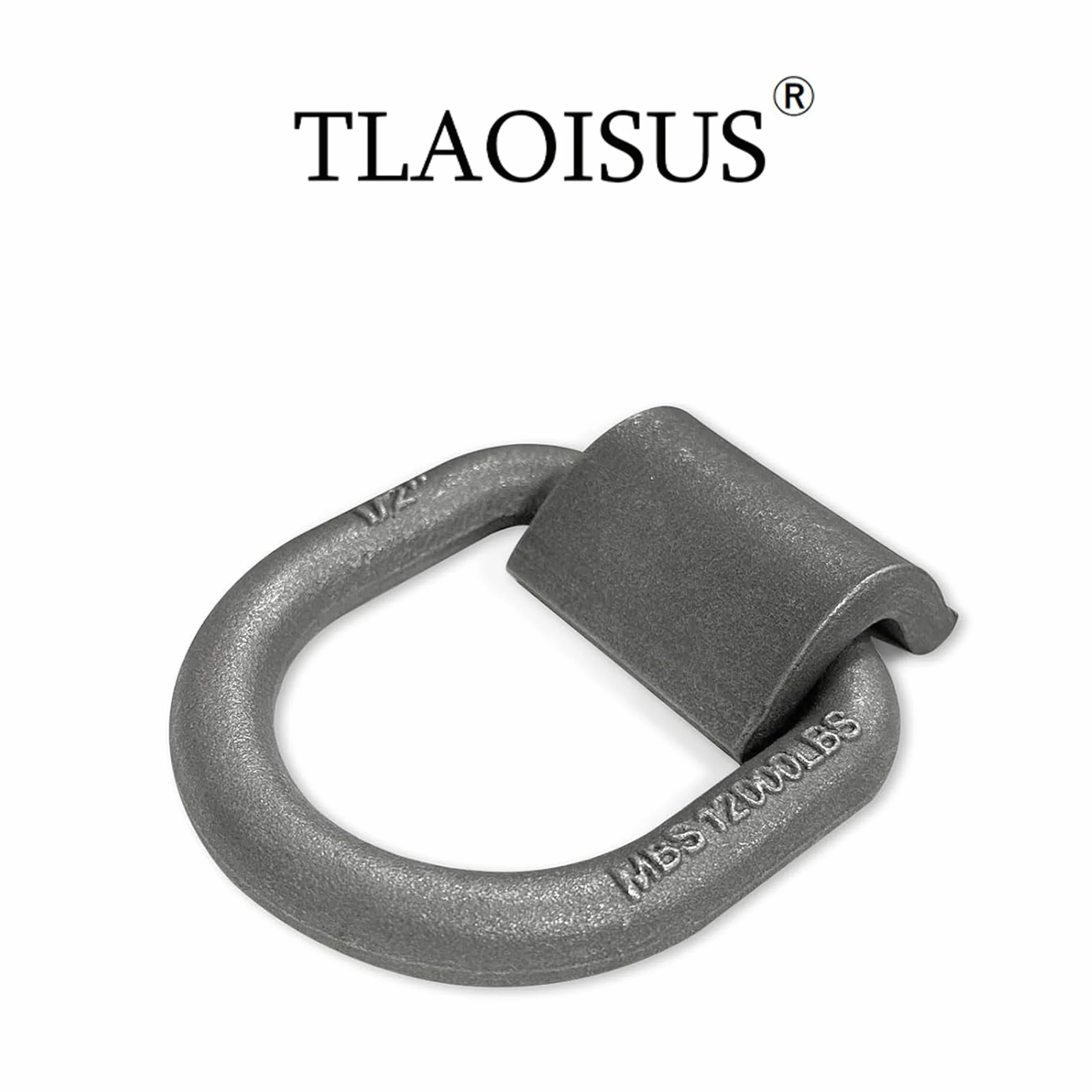 Anillo en D forjado soldado resistente, anillo en D de 1,27 cm, ancho de amarre para remolque, camión, carga, RV, ATV, aplicaciones agrícolas y más MBS: 12000 libras, paquete de 4