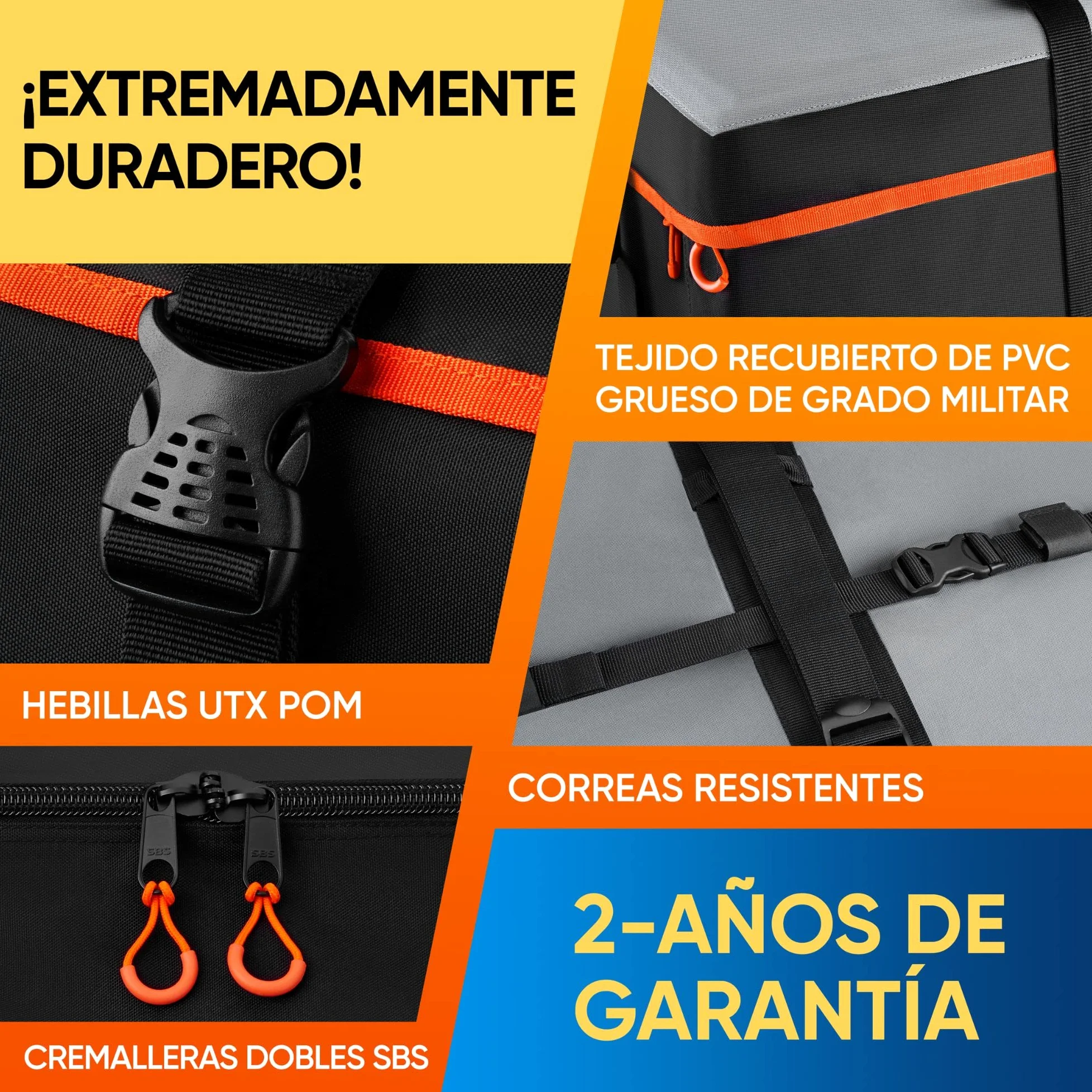 Rhino Bagmate Bolsa De Techo XL 540L (19 Pies Cúbicos). Protección UV 100% Impermeable. Cofre Techo Coche Extremadamente Duradero para Todos Los Coches con Techo