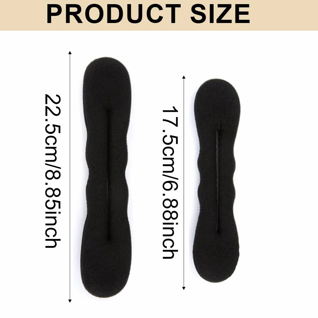 Magic Espuma Esponja Moño Pelo, Conjunto de Donas para Cabello, Twist Curler Donut