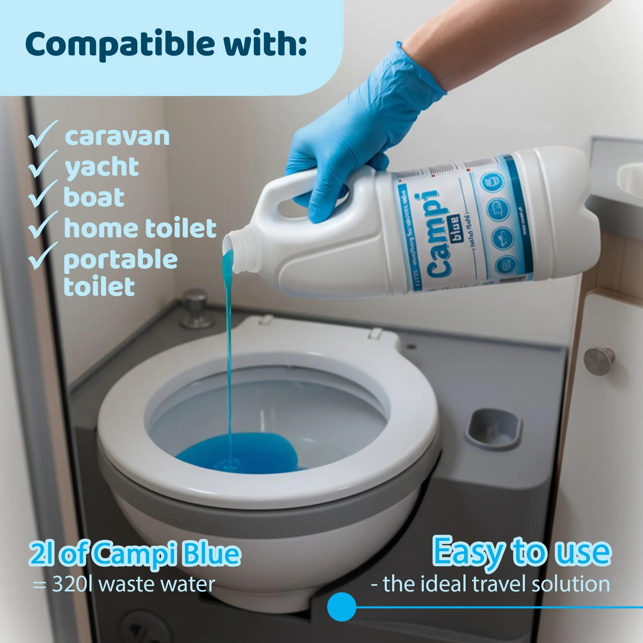 Campi blue 2l Liquido wc quimico para caravanas Concentrado