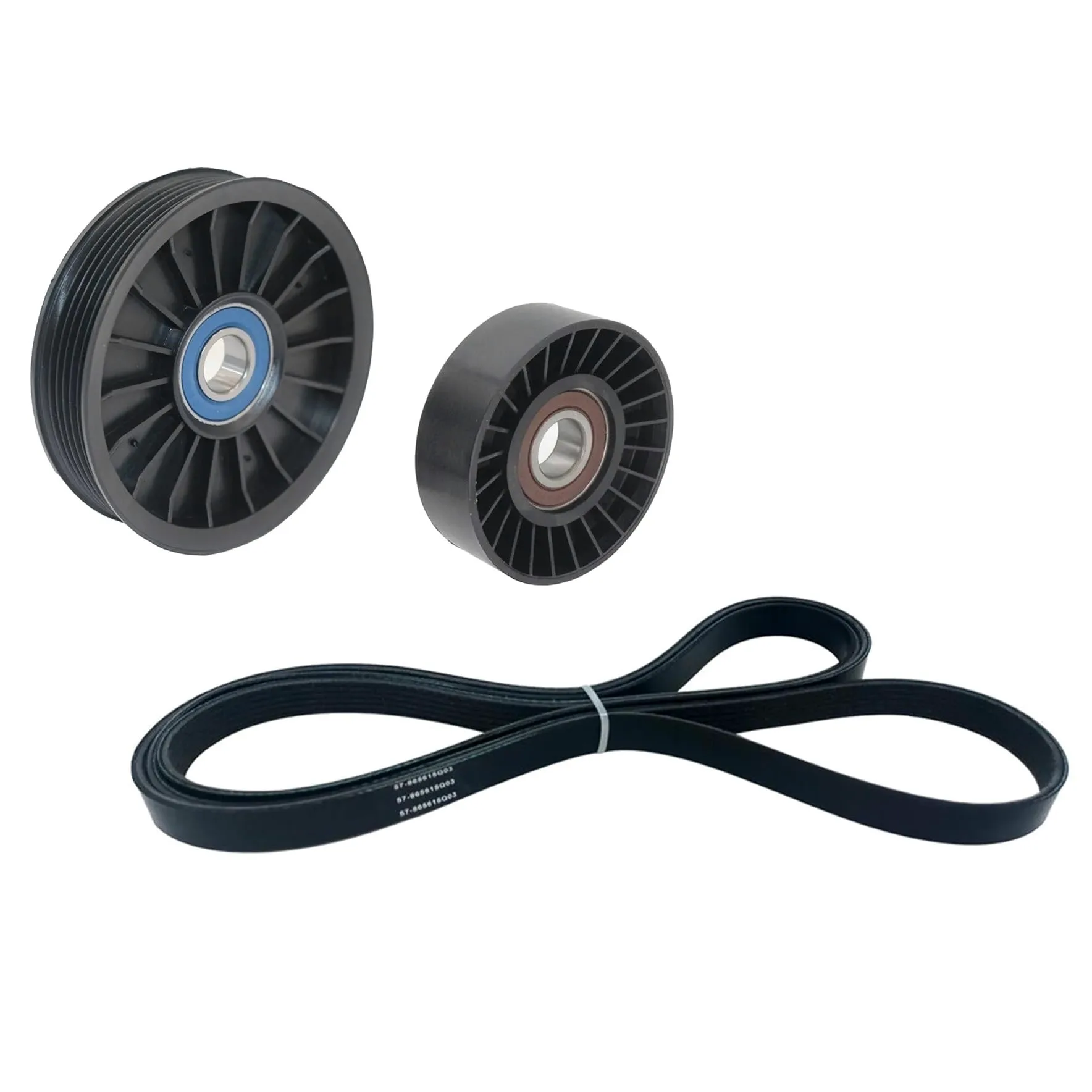 Conjunto de polea tensora de correa de transmisión Mercruiser V6 V8, juego de polea tensora de correa serpentina 8M6500024 4.3-6.2 L MPI poleas con correa 862087A1 865598 864625T 57-865615Q03