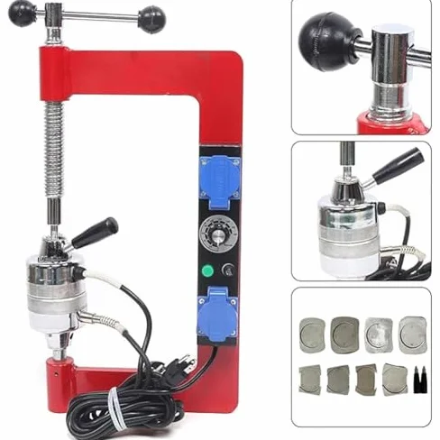 Vulcanizador de neumáticos para automóvil, herramienta de reparación de vulcanización de neumáticos con 8 moldes, kit de esparcidor de neumáticos de altura ajustable para coche y camión