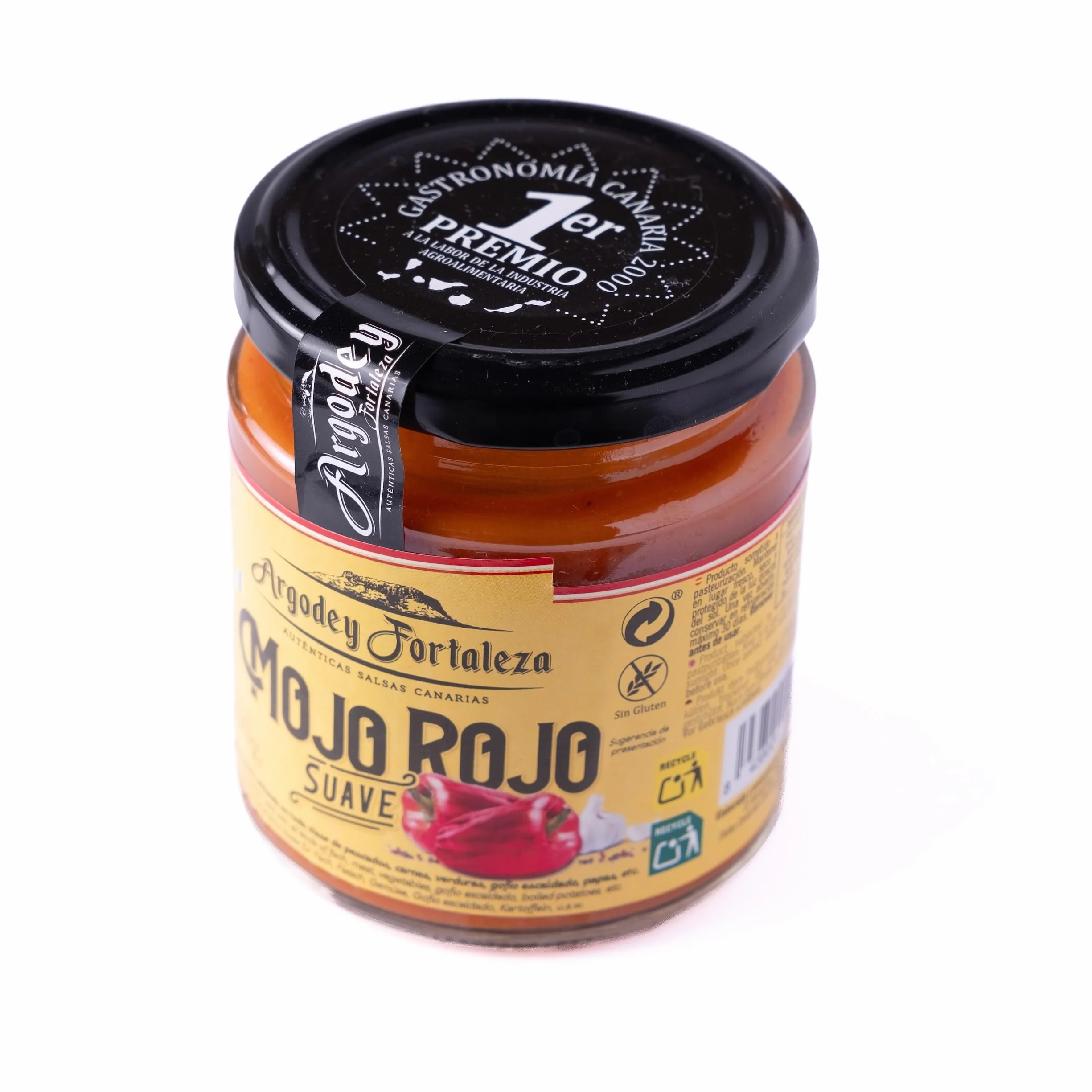 Argodey Fortaleza Mojo Rojo Suave 200g - Autentica Salsa Canaria para Untar