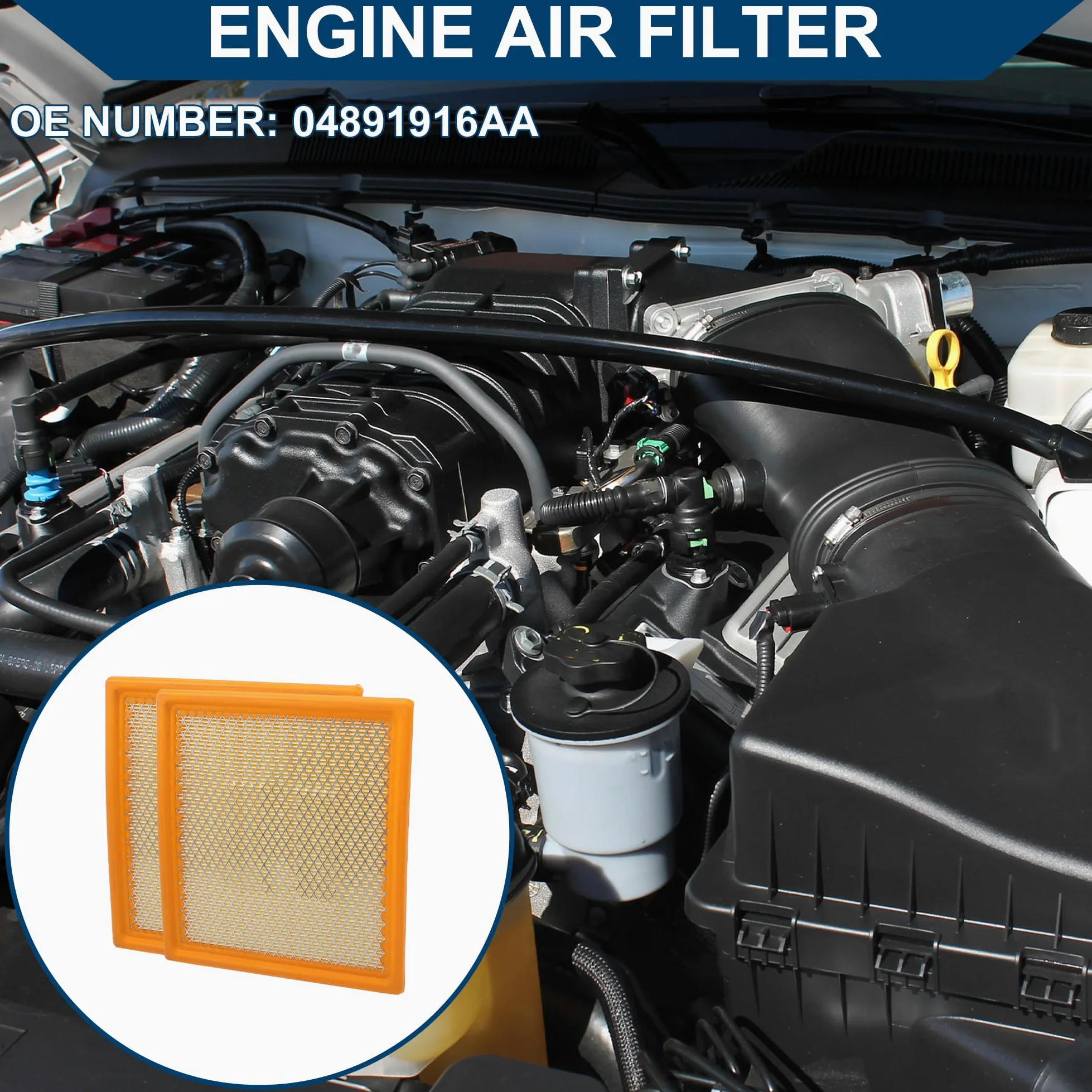 Filtro De Aire De Motor Para Dodge Journey 2.4L 3.5L 09-20