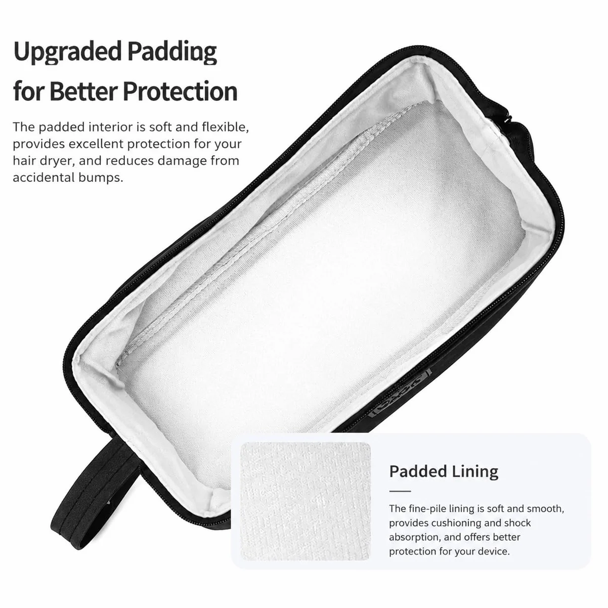 Bolsa de Almacenamiento de Viaje para Secador de Pelo, Funda Plancha Pelo con Asa Portátil Compatible con Dyson Airwrap Styler y Shark Flexstyle, Dyson Supersonic y Rizador, para Viaje