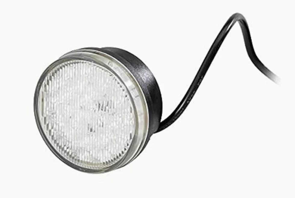 HELLA 2BE 980 691-001 LED-Luz diurna - 12V - redondo - Color de tulipa: transparente - Color LED: amarillo/blanco - Cable: 2500mm - ambos lados - Cant.: 1