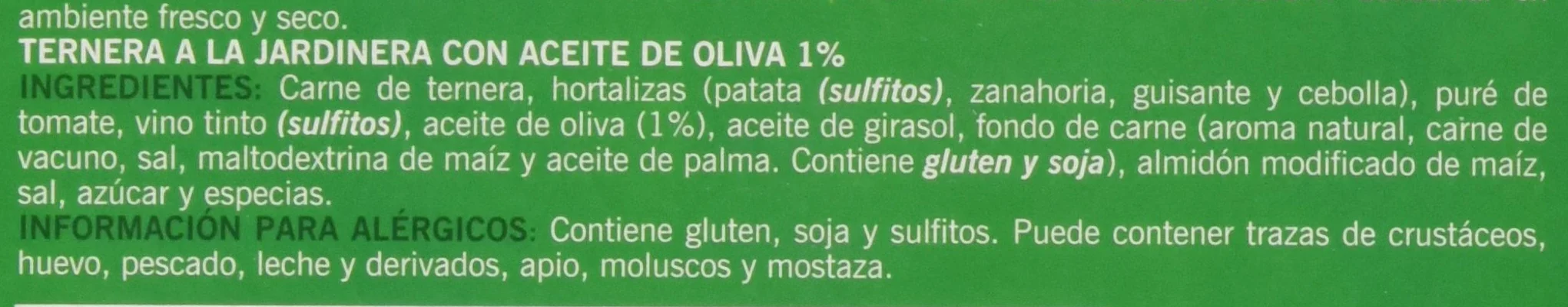 Carretilla Ternera a la Jardinera 275 g