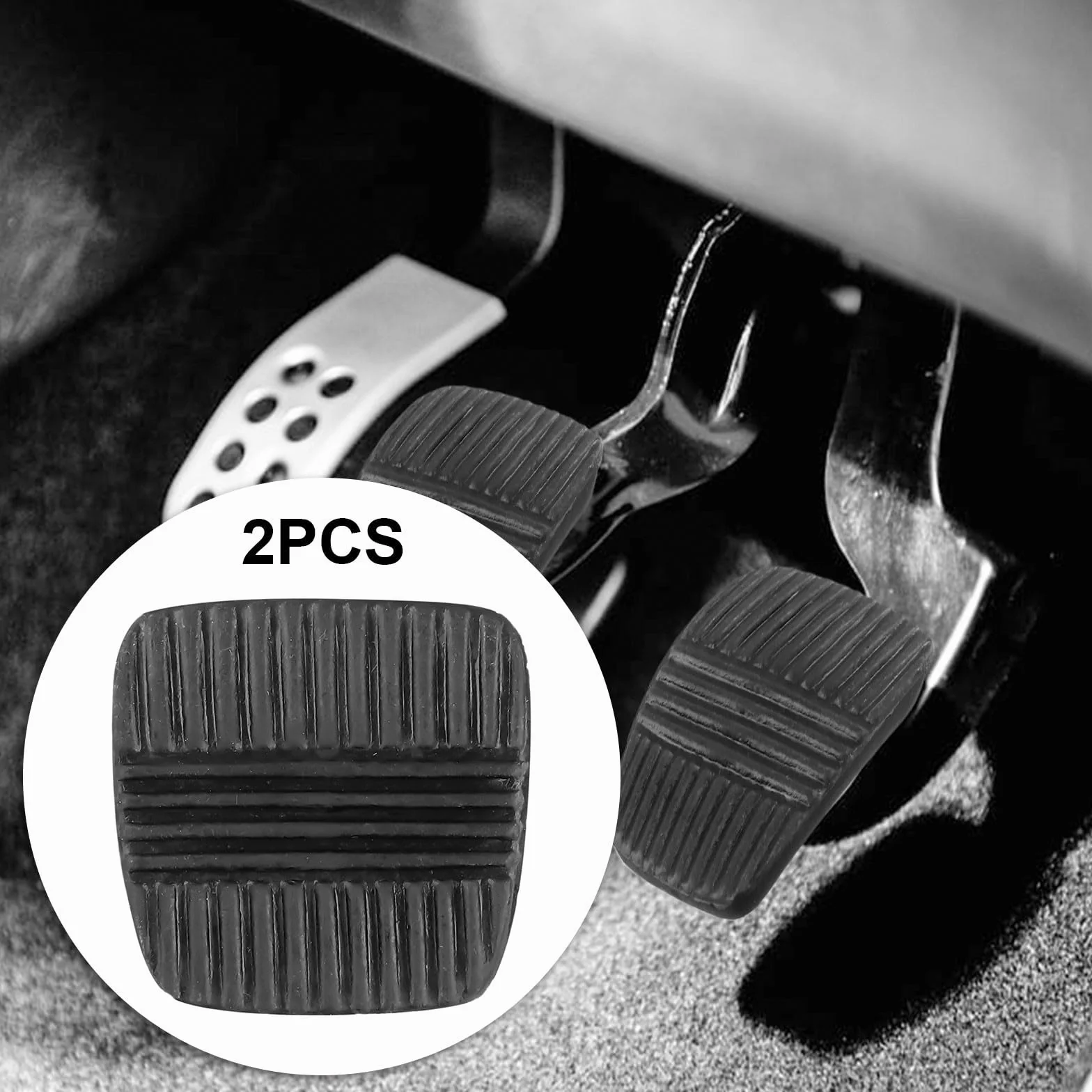 Juego de 2 fundas de goma para pedales de freno y embrague de coche para Nissan Patrol MQ