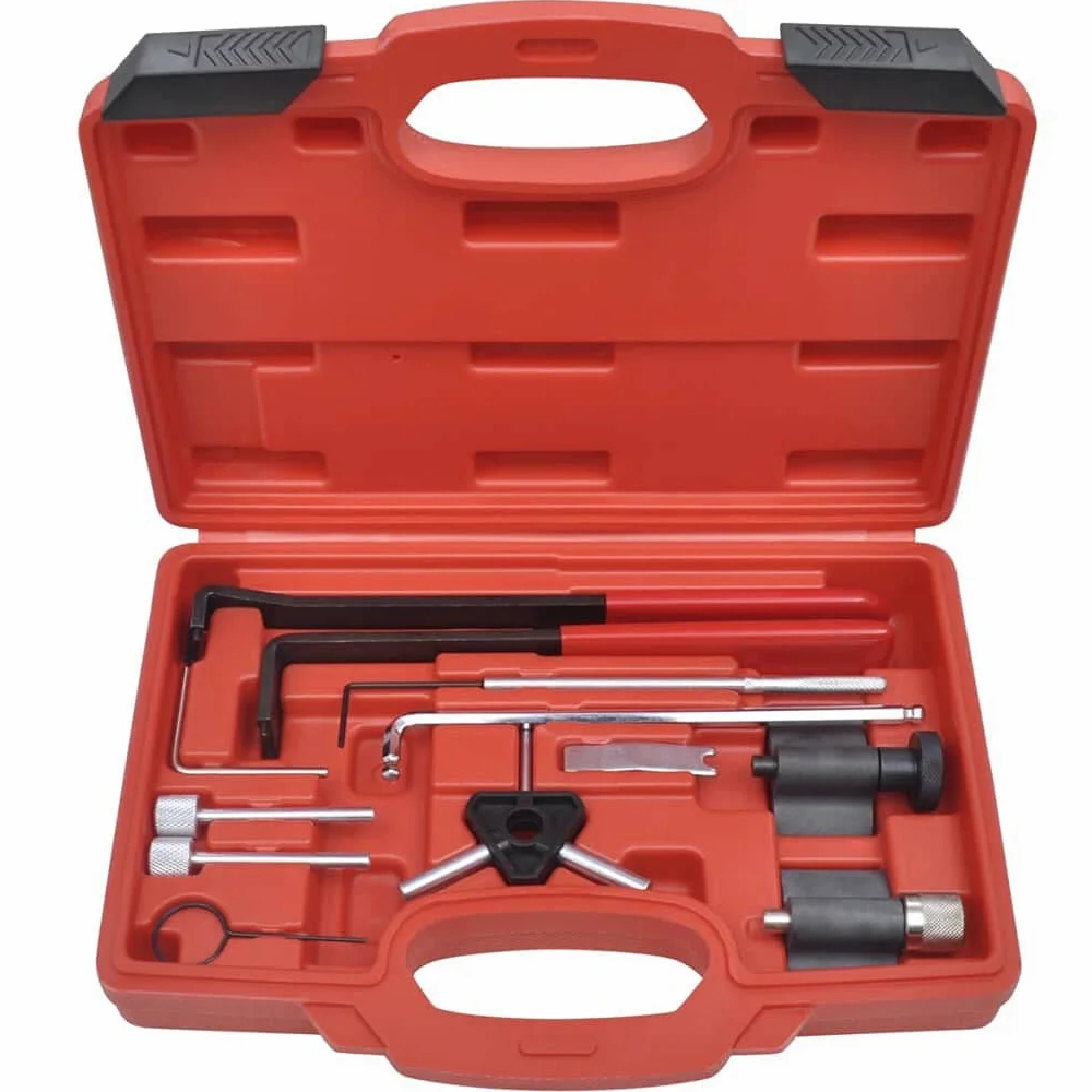 Kit de herramientas de ajuste de motor diesel de acero al carbono para VAG 1.2, 1.4, 1.6, 1.9, 2.0 TDi, Ford, Dodge, Mitsubishi con maletín para montaje, mantenimiento, reparación