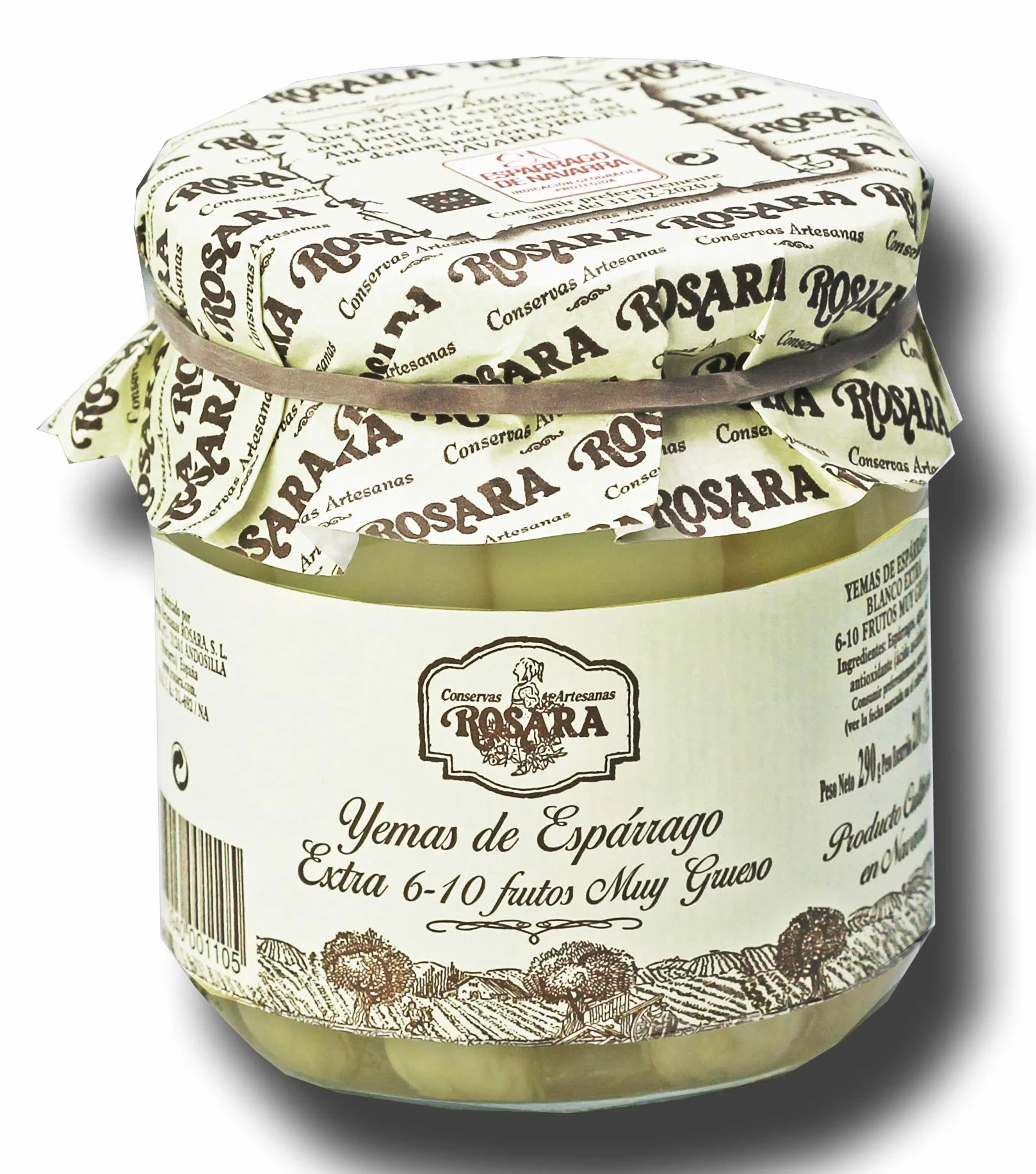 YEMAS ESPARRAGO EXTRA 6/10 FRUTOS TARRO 345 gr