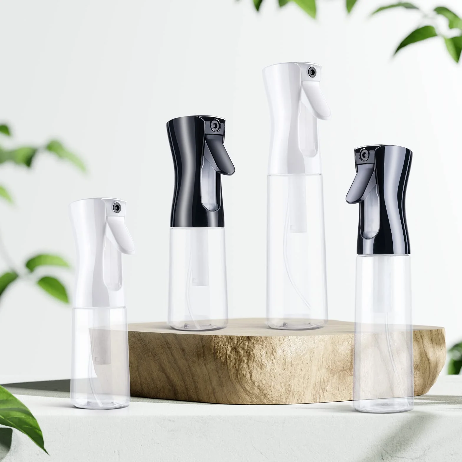 AOOWU Botella de spray para el cabello, 2 uds vacías de agua continua, pulverización fina multifuncional